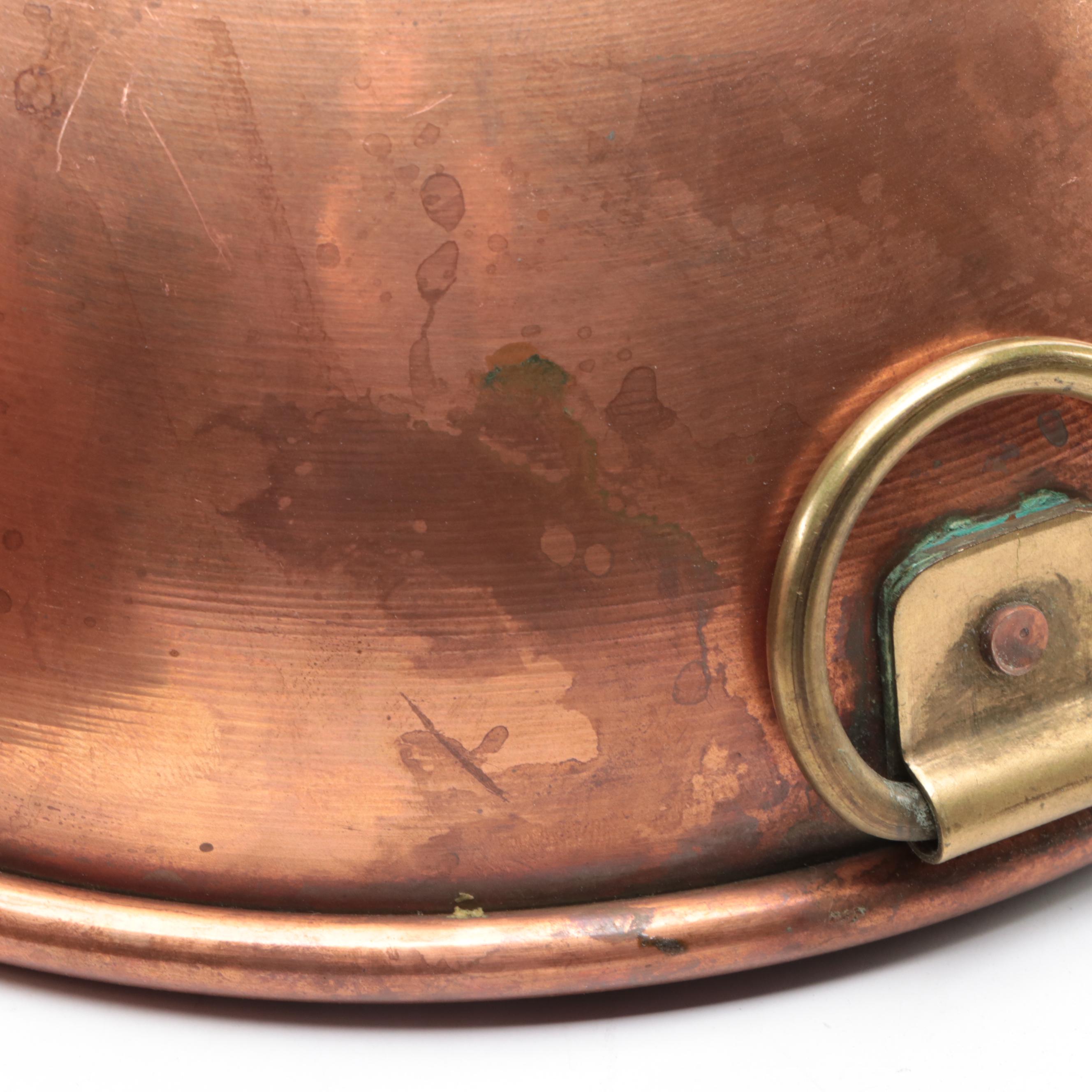 Copper Batter Bowls with Brass Rings
