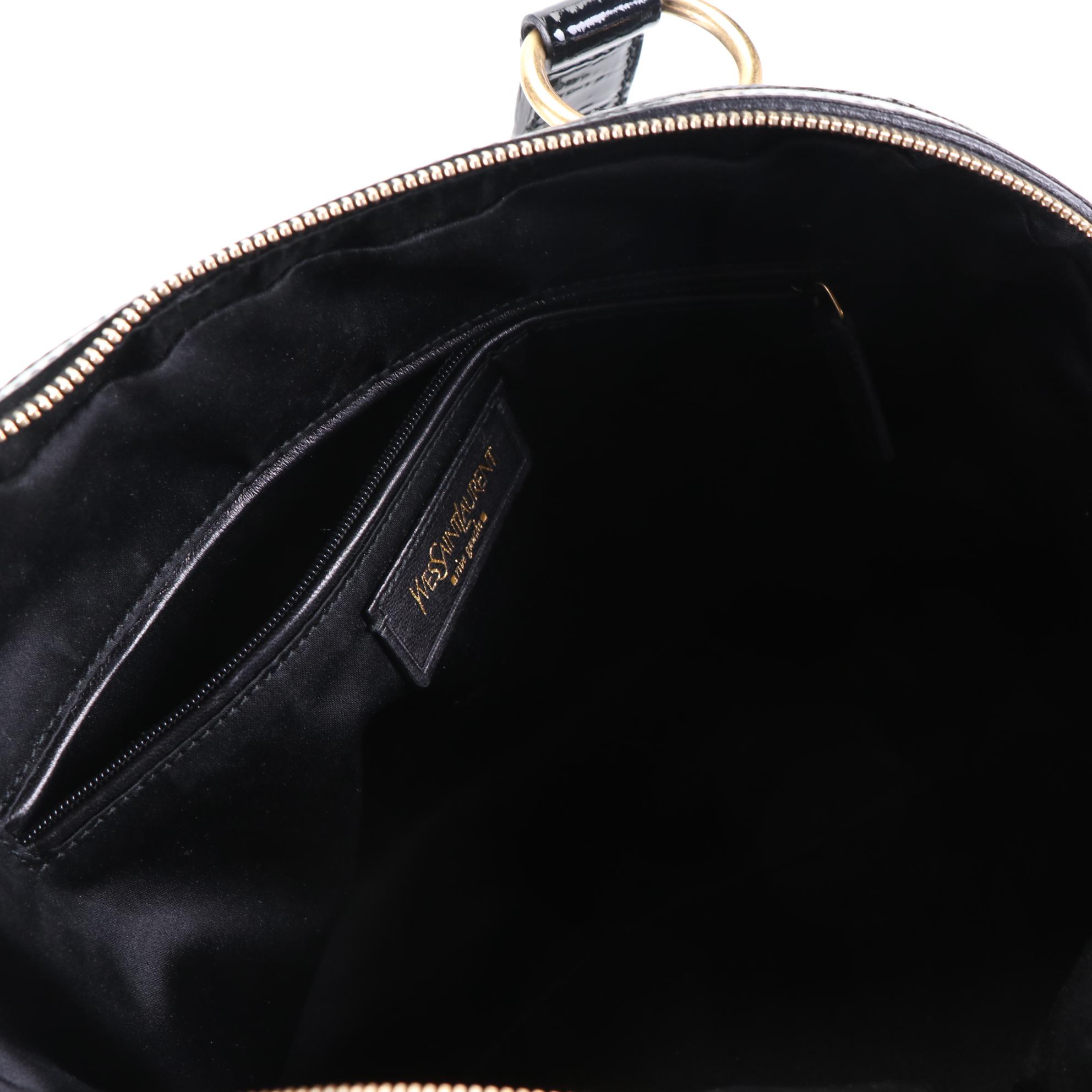Yves Saint Laurent Muse Shoulder Bag in Embossed Patent Leather