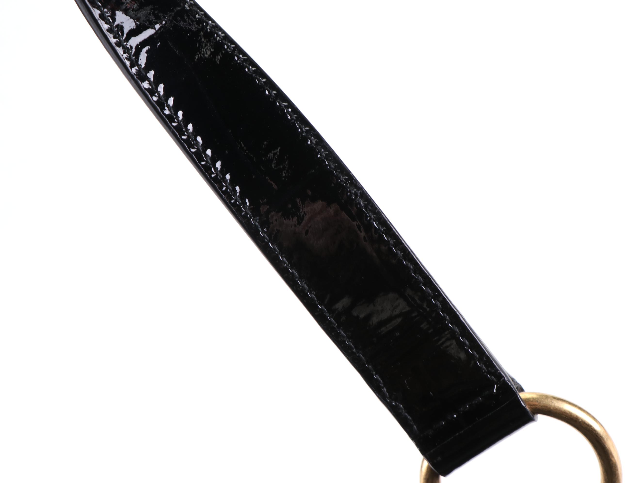 Yves Saint Laurent Muse Shoulder Bag in Embossed Patent Leather