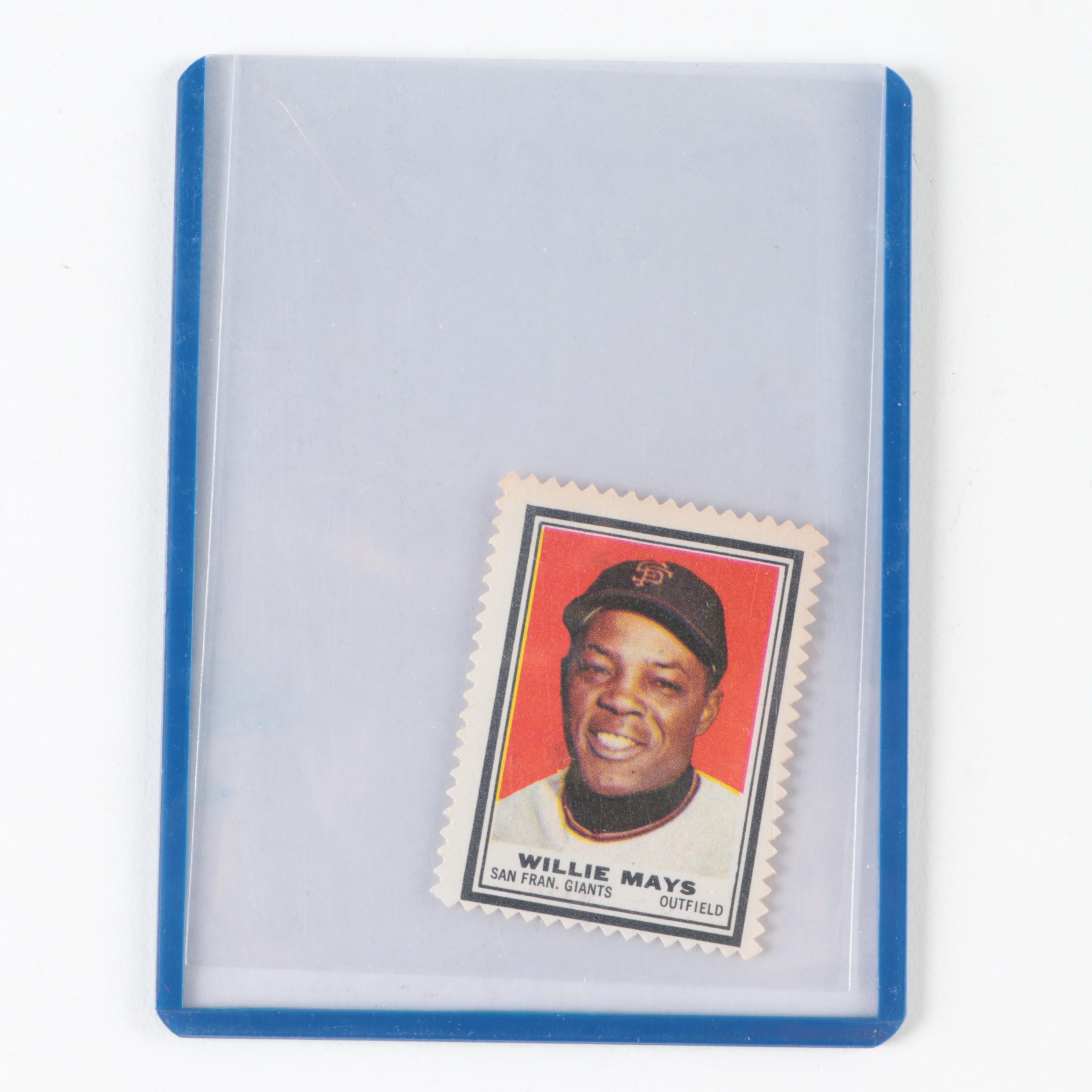 1962 Topps Stamps with Mickey Mantle, Sandy Koufax and Willie Mays