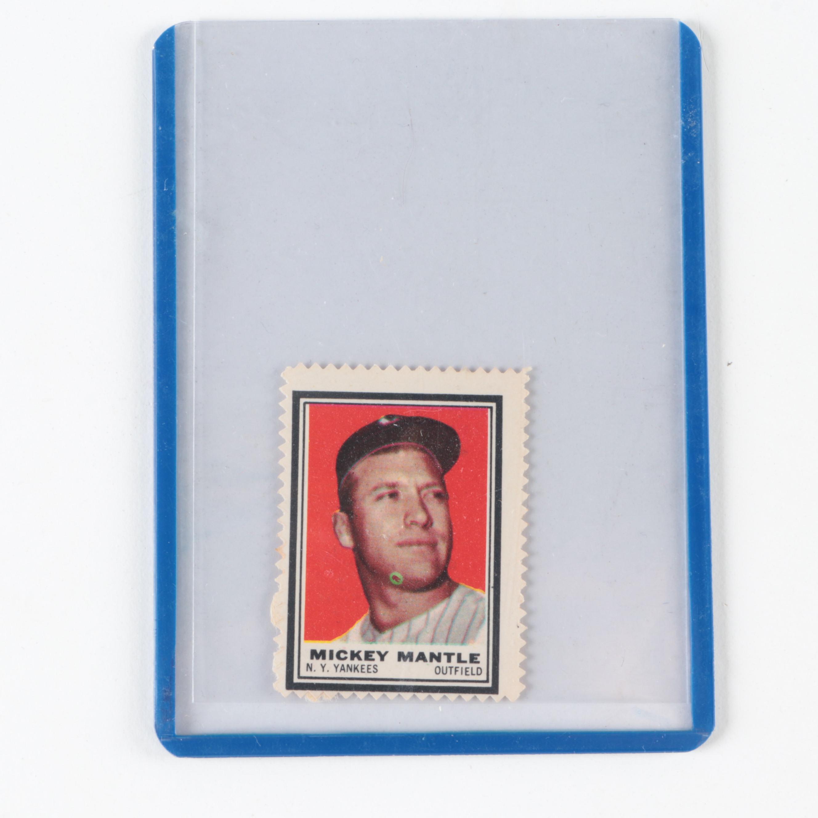 1962 Topps Stamps with Mickey Mantle, Sandy Koufax and Willie Mays