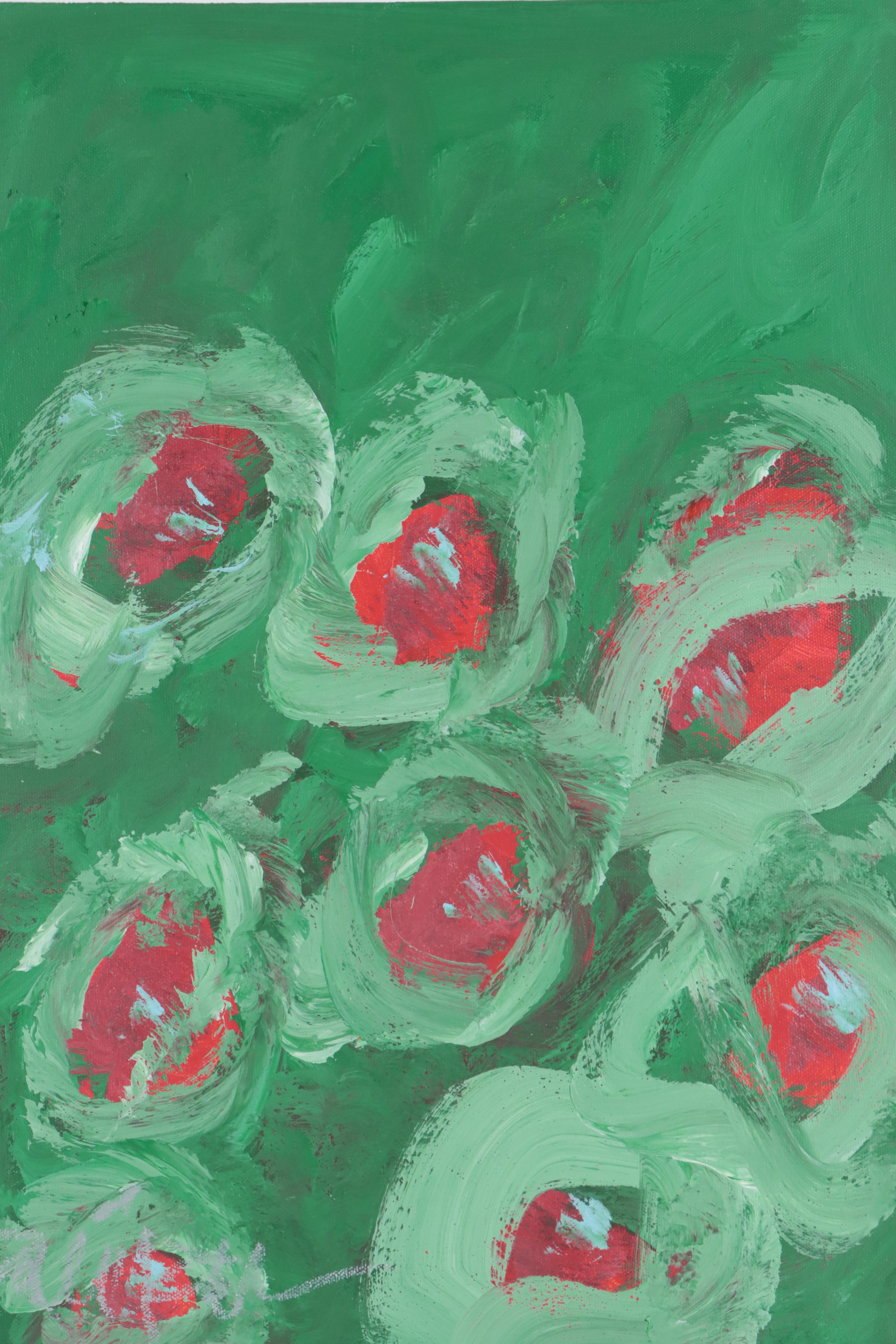 Robbie Kemper Acrylic Painting "Spring Peepers," 21st Century