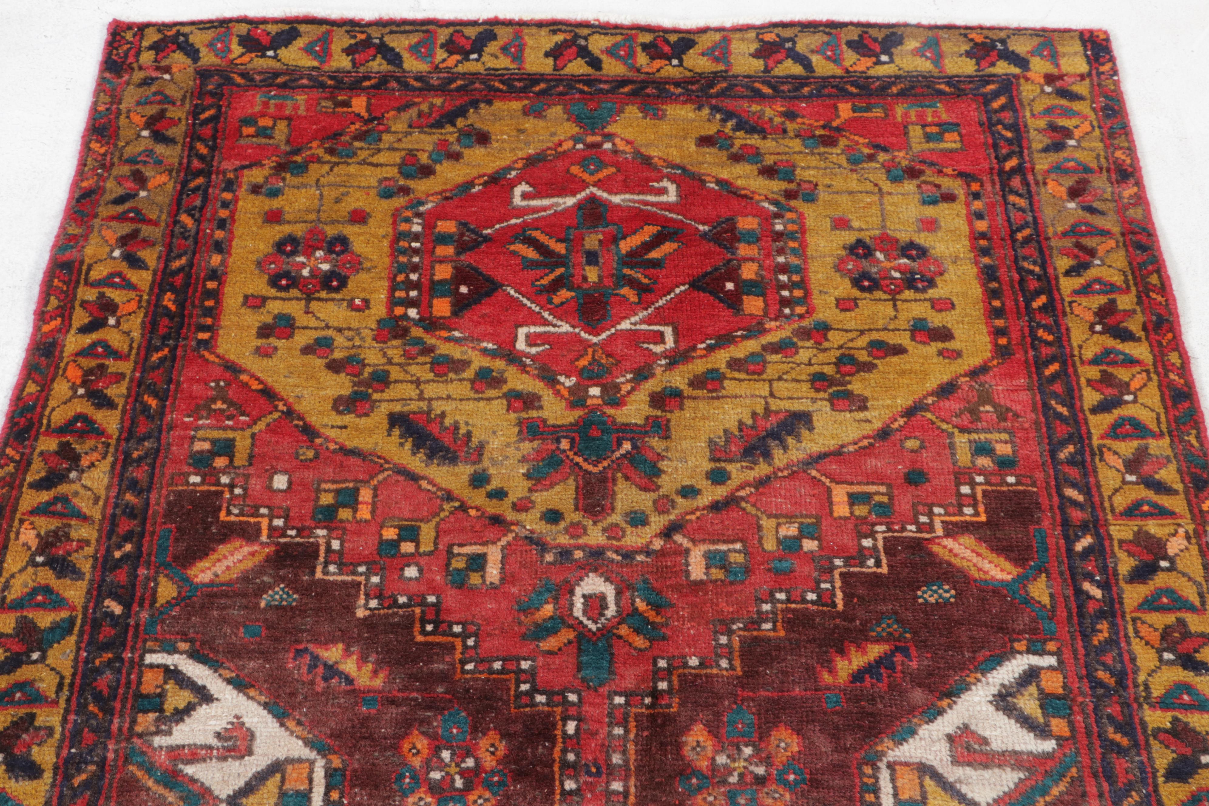 3'6 x 10'10 Hand-Knotted Persian Sarab Long Rug