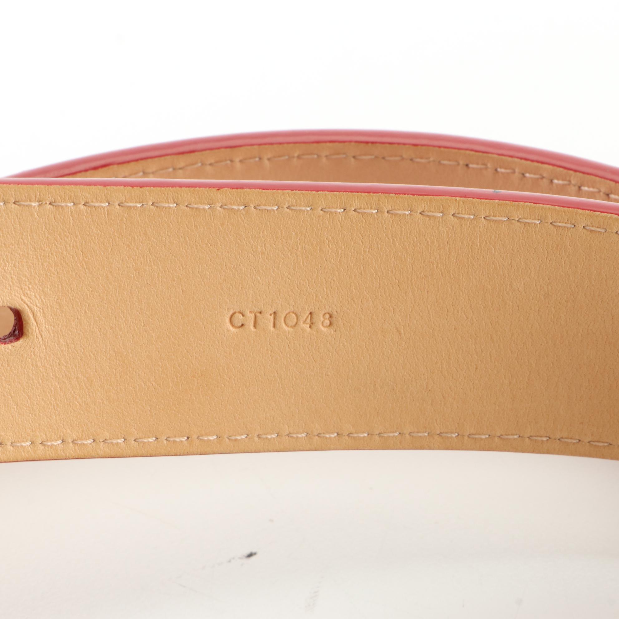 Louis Vuitton Ceinture Belt in Monogram Vernis with Box