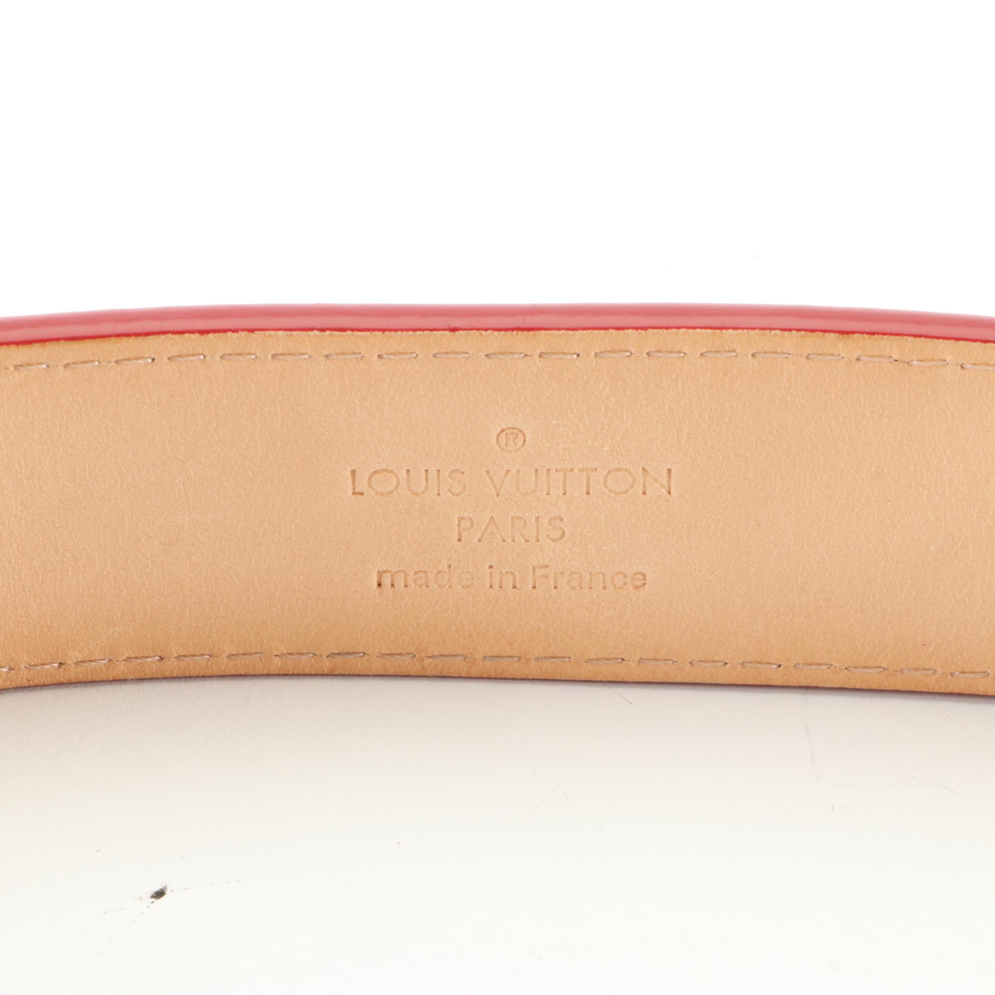 Louis Vuitton Ceinture Belt in Monogram Vernis with Box