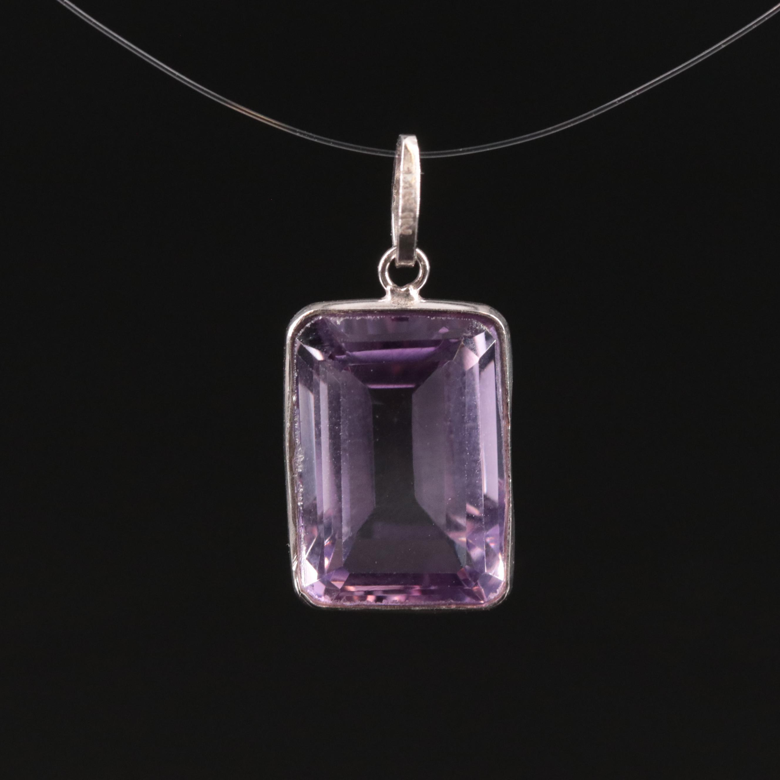14K Amethyst Pendant