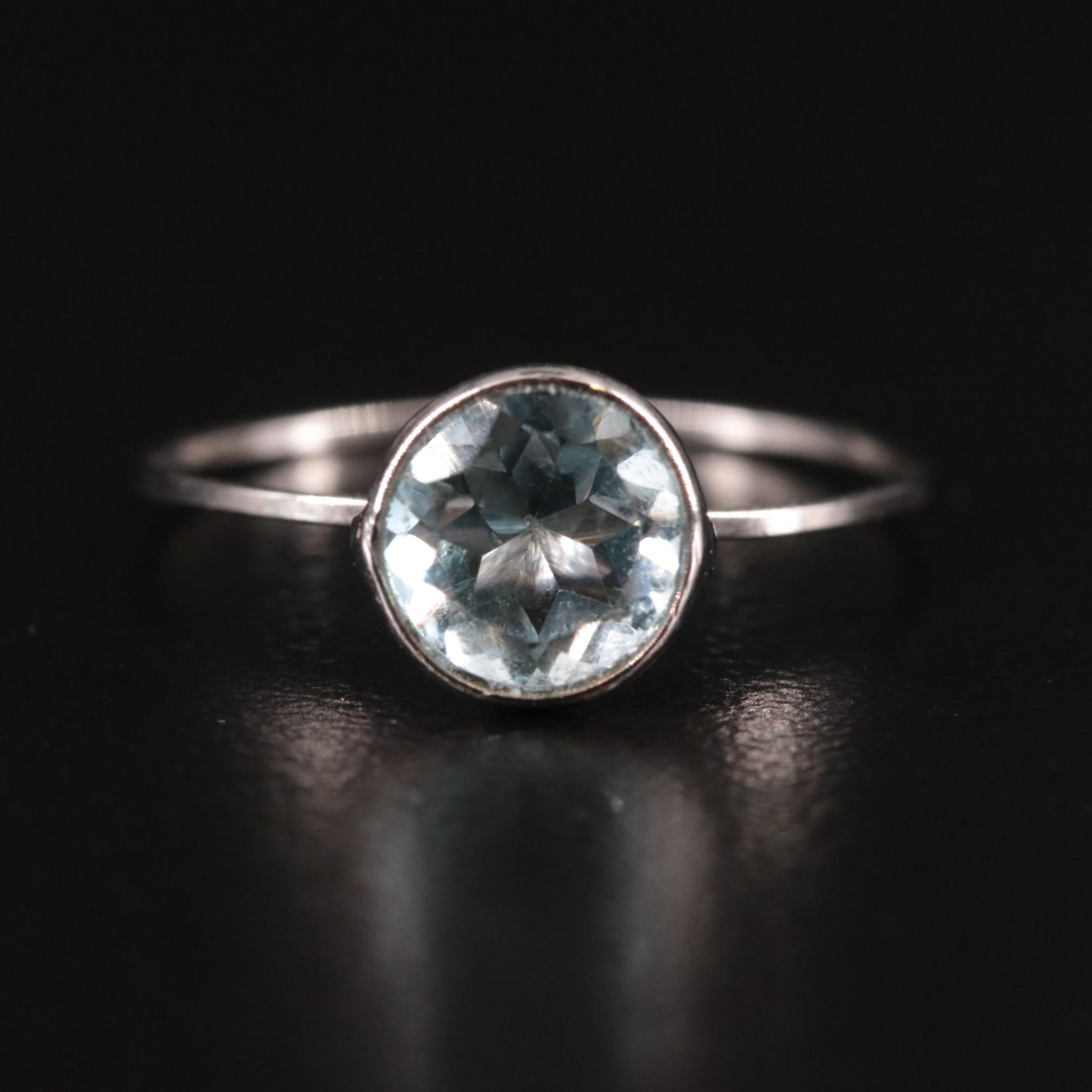 14K Blue Topaz Ring