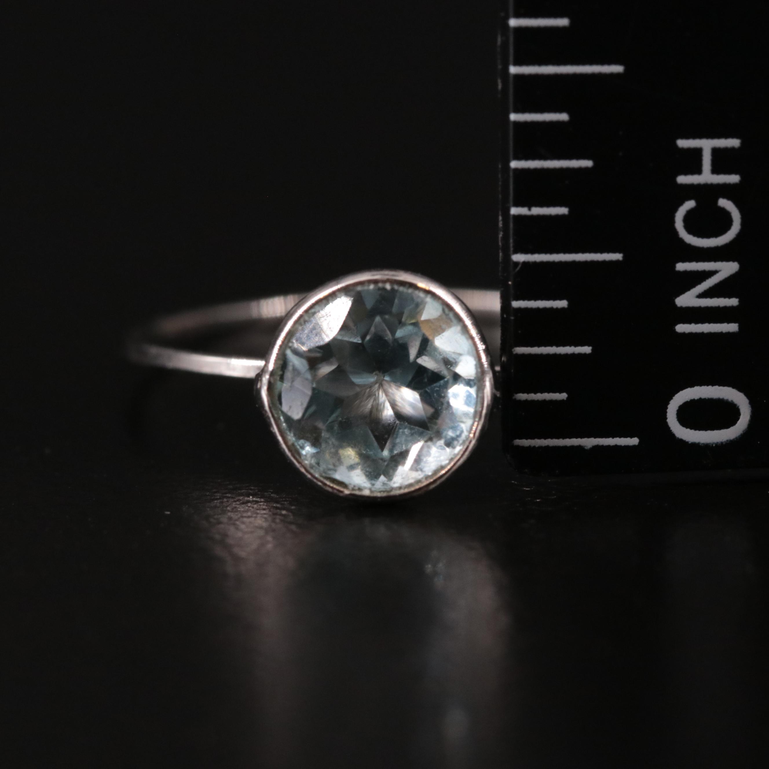 14K Blue Topaz Ring