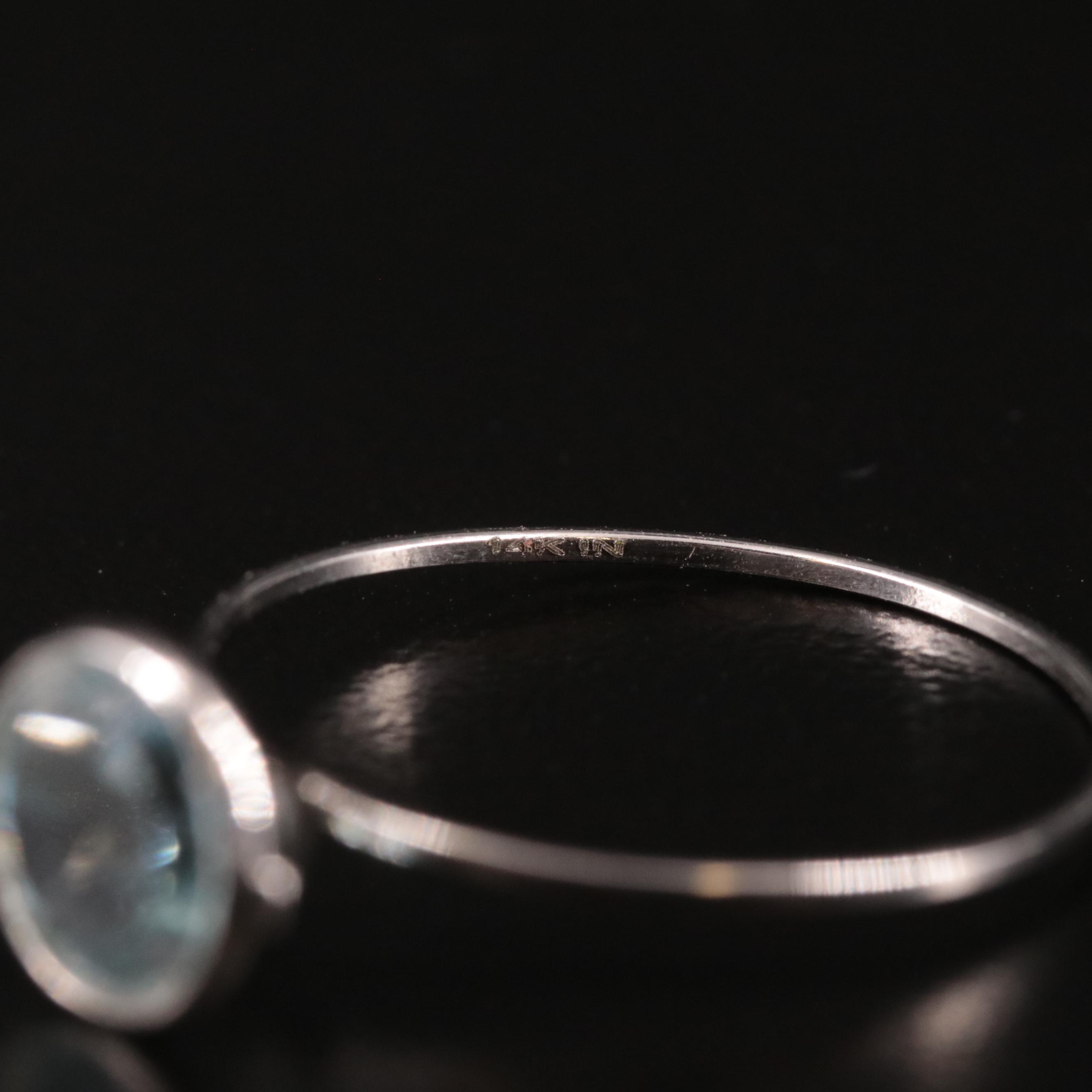 14K Blue Topaz Ring