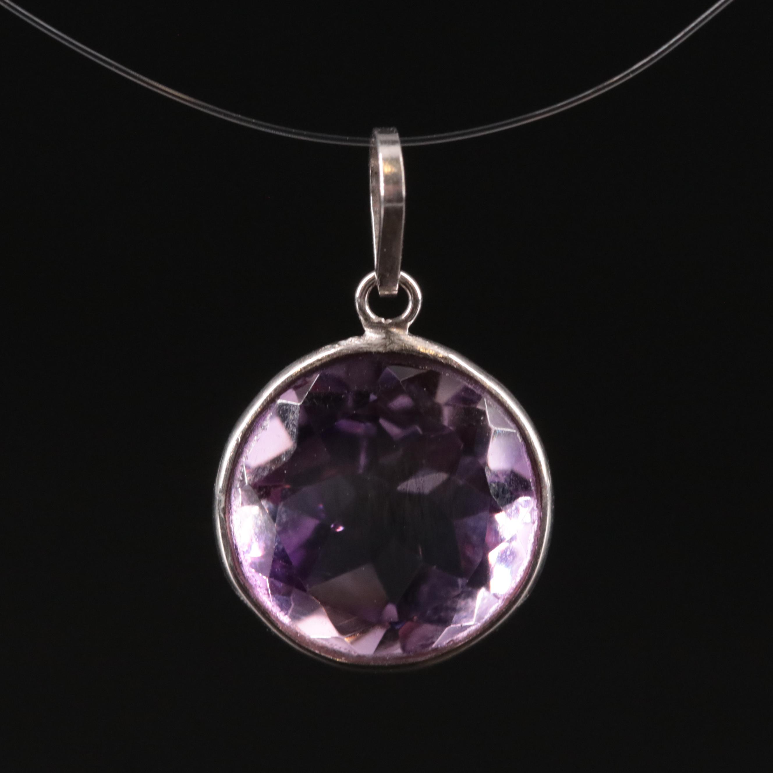14K Amethyst Pendant