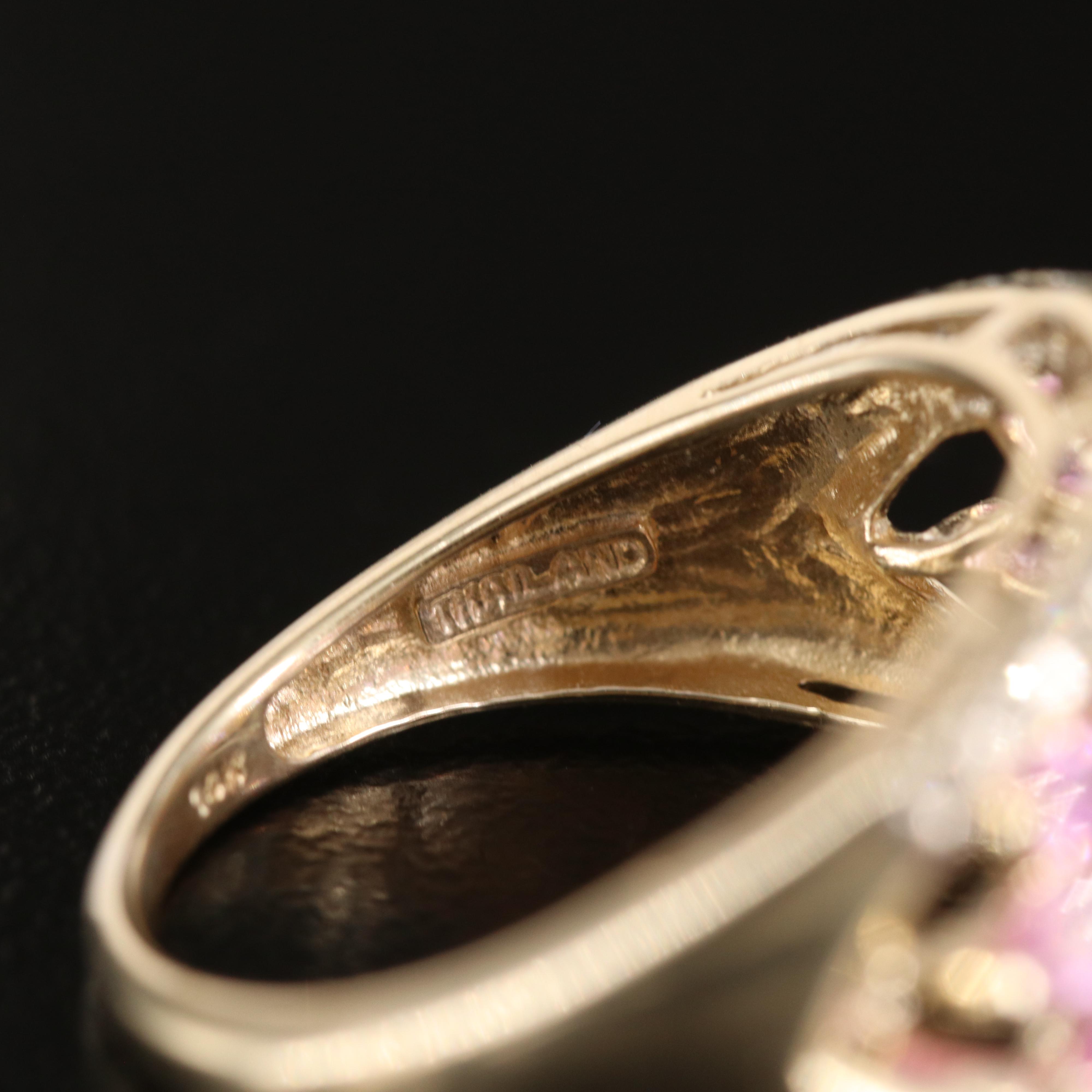 14K Sapphire and Diamond Floral Ring