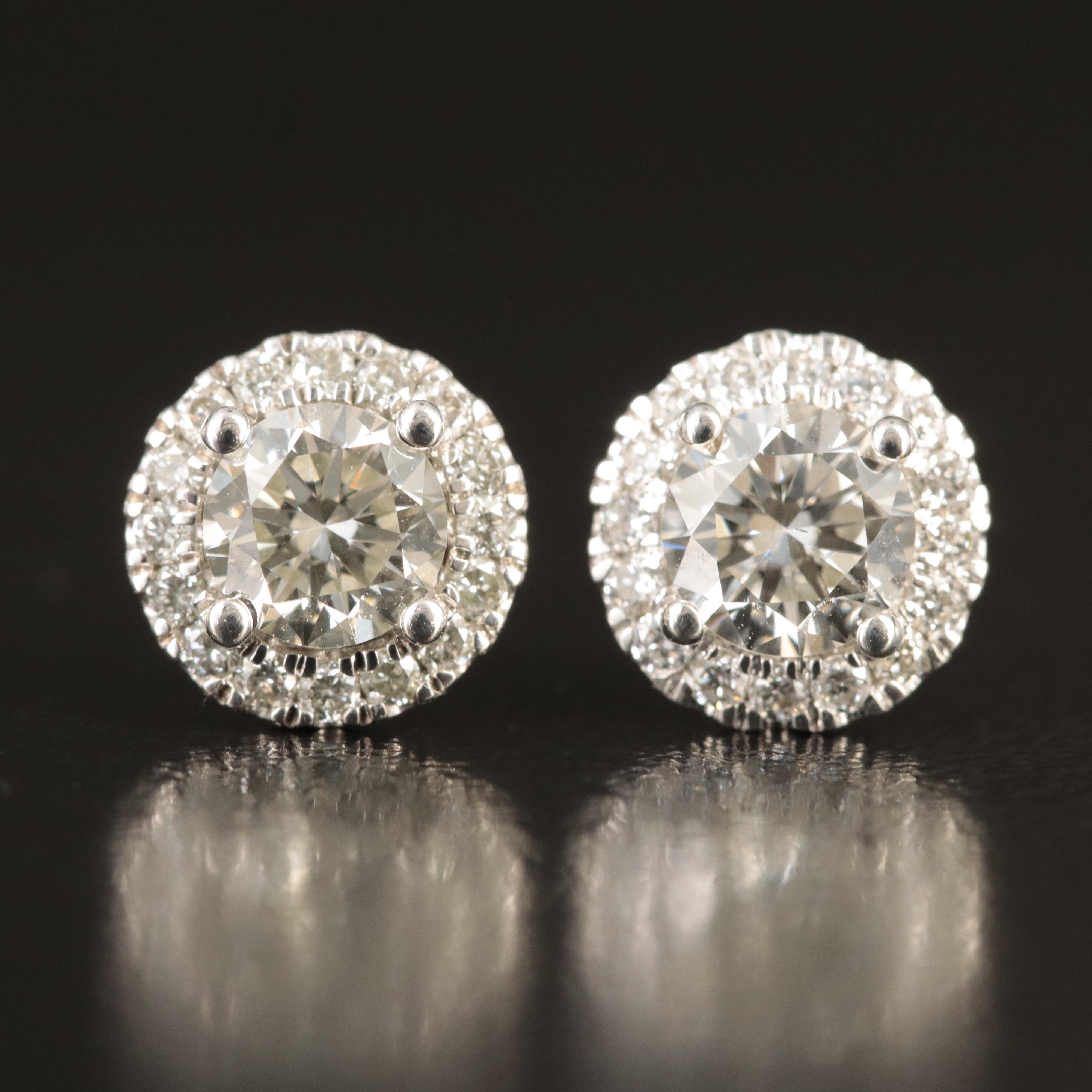 14K 0.96 CTW Lab Grown Diamond Stud Earrings