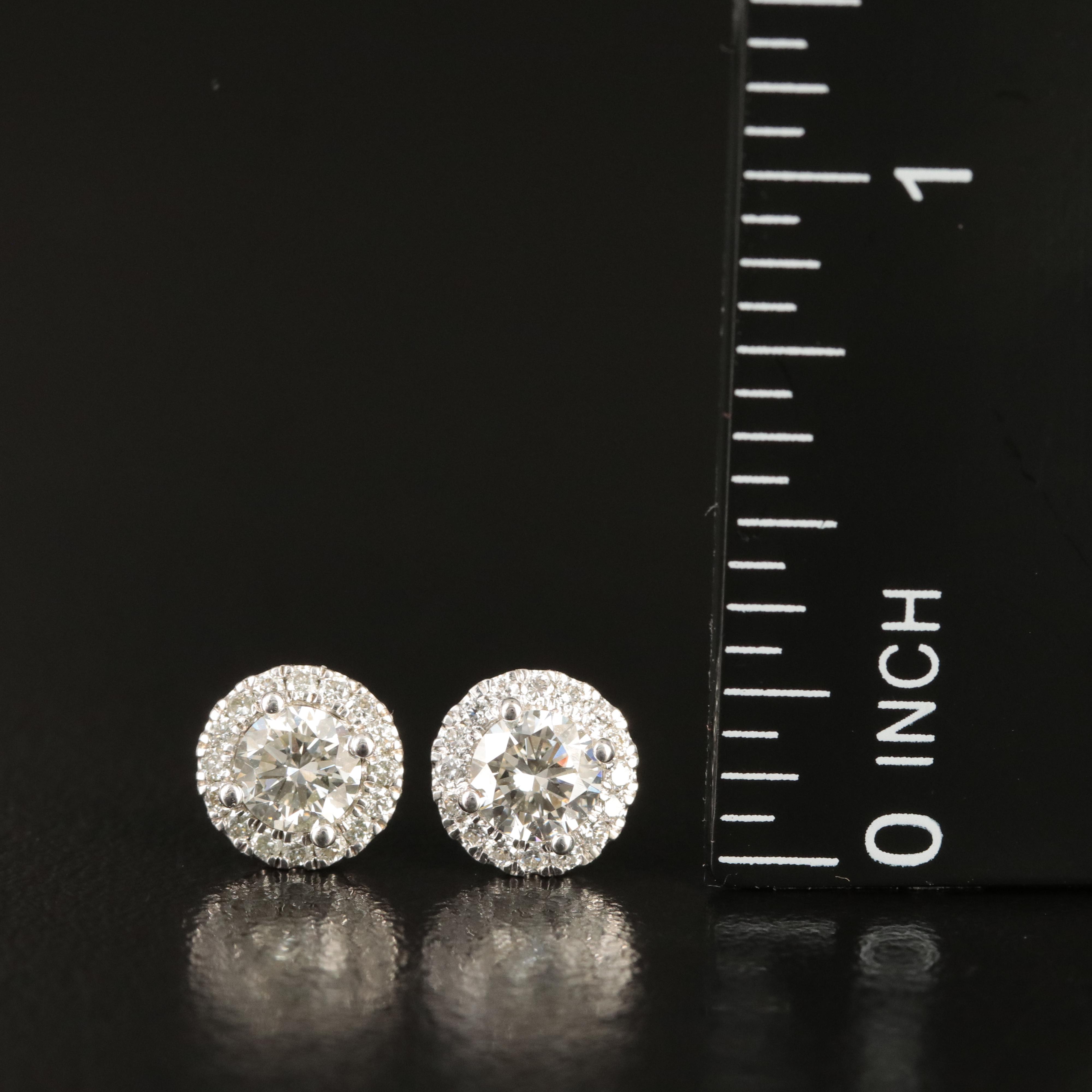 14K 0.96 CTW Lab Grown Diamond Stud Earrings
