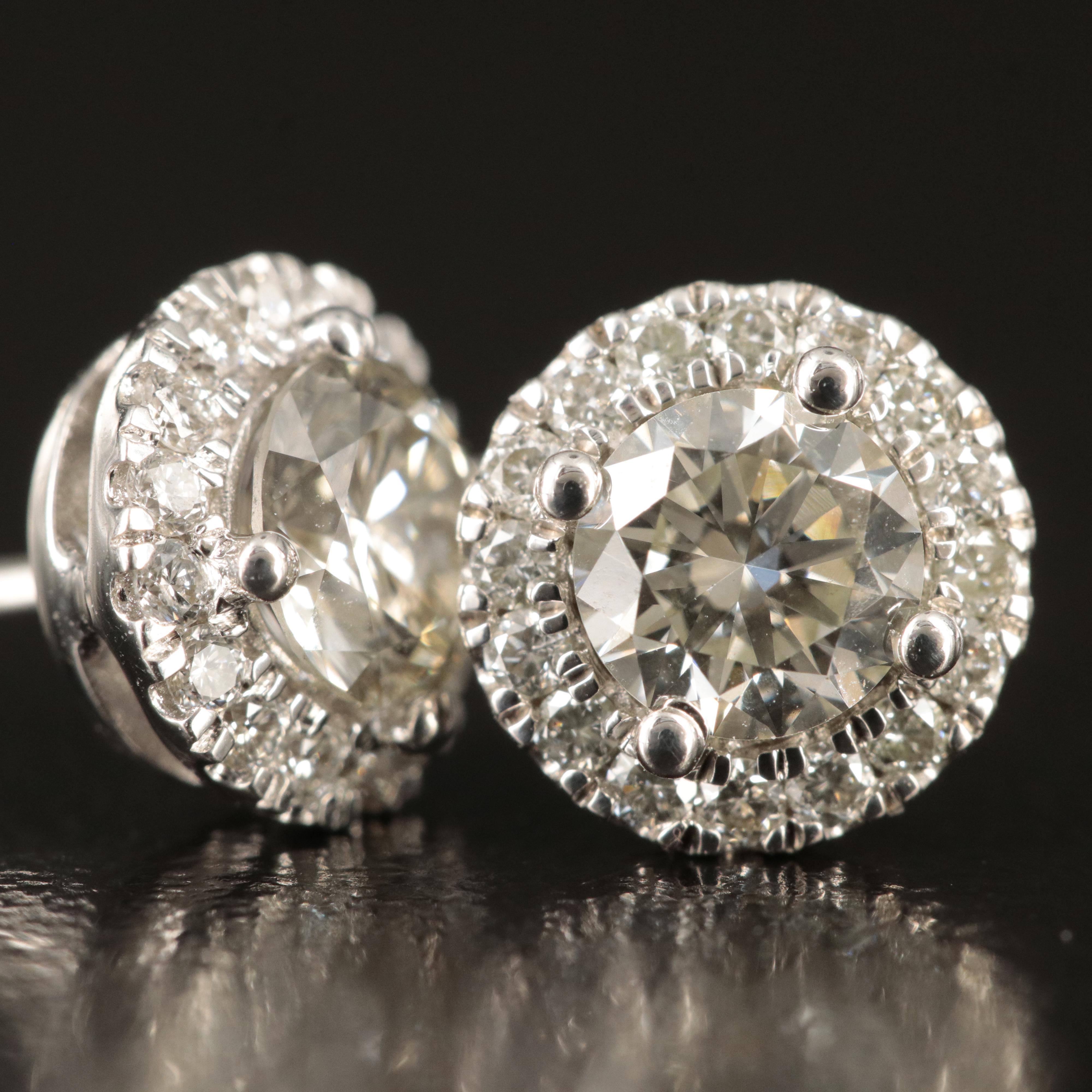 14K 0.96 CTW Lab Grown Diamond Stud Earrings