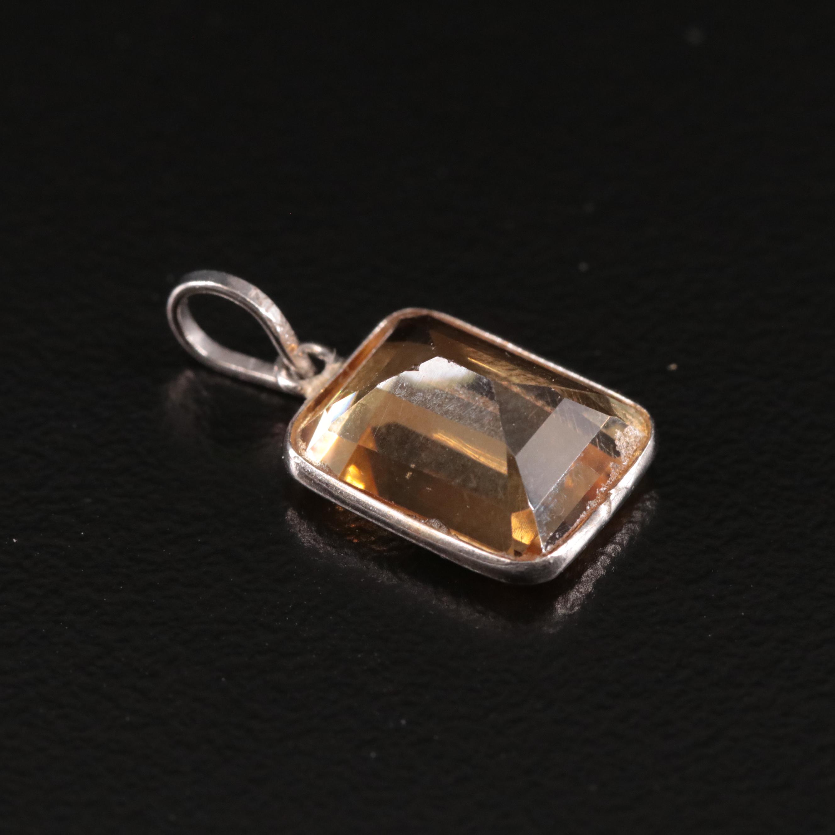 14K Citrine Pendant