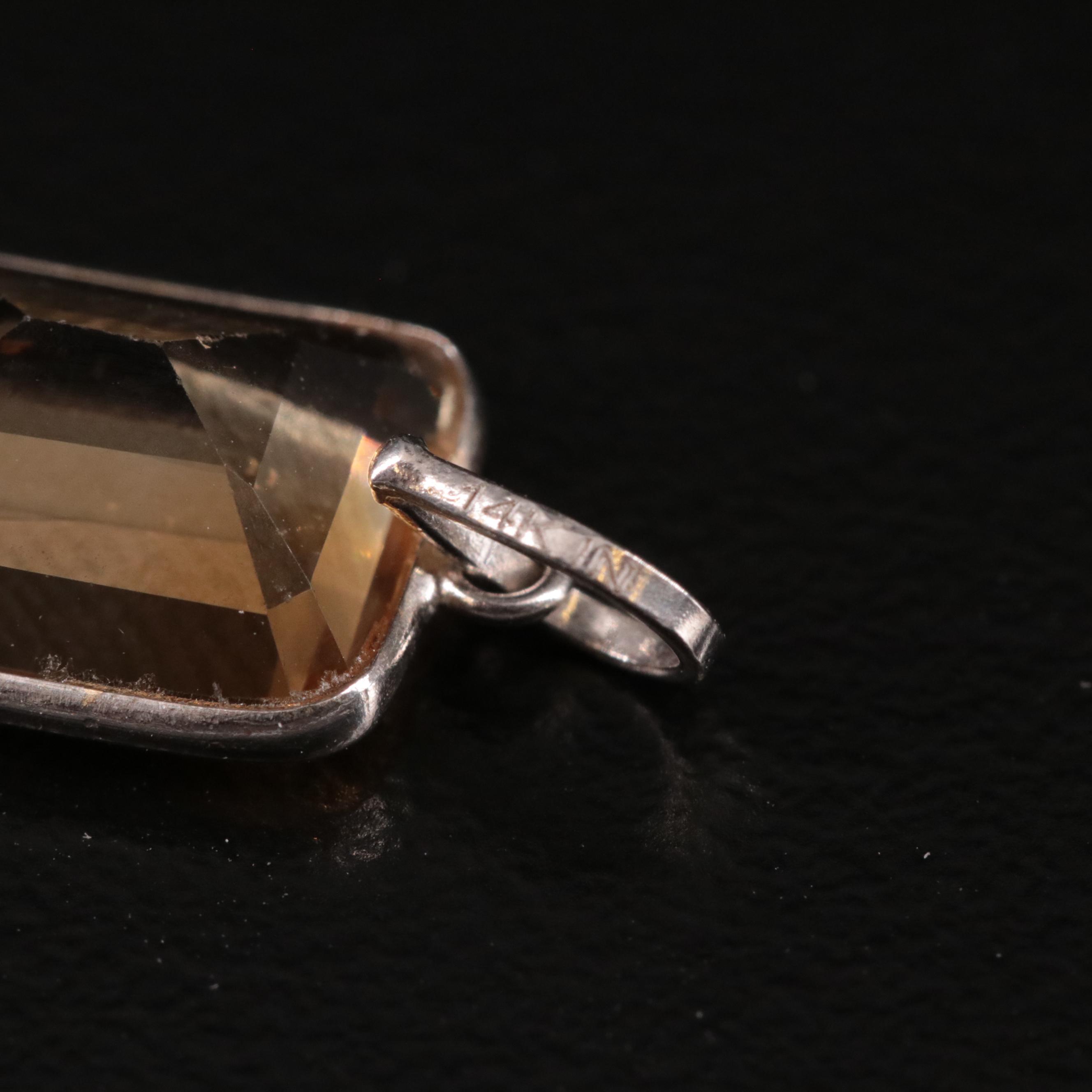 14K Citrine Pendant