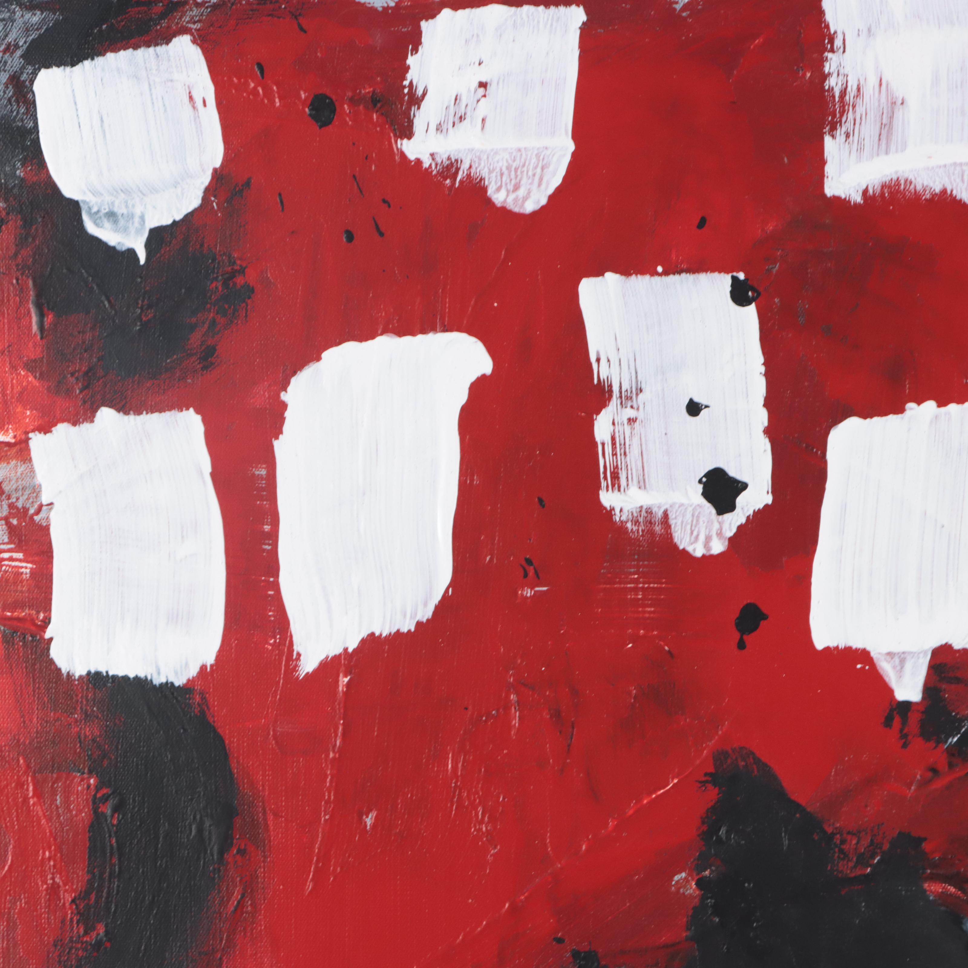 Robbie Kemper Abstract Acrylic Painting "11 Squares," 21st Century