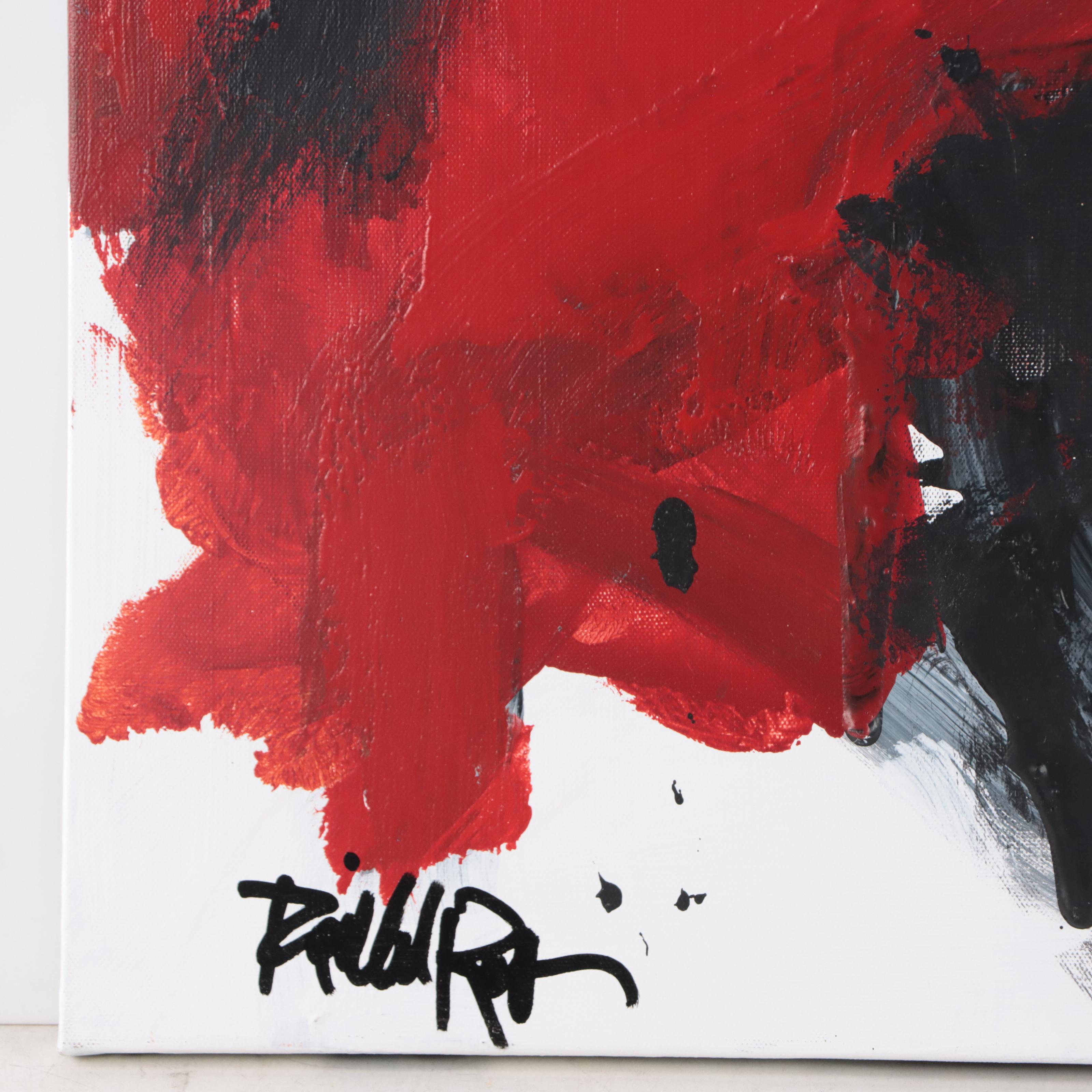 Robbie Kemper Abstract Acrylic Painting "11 Squares," 21st Century