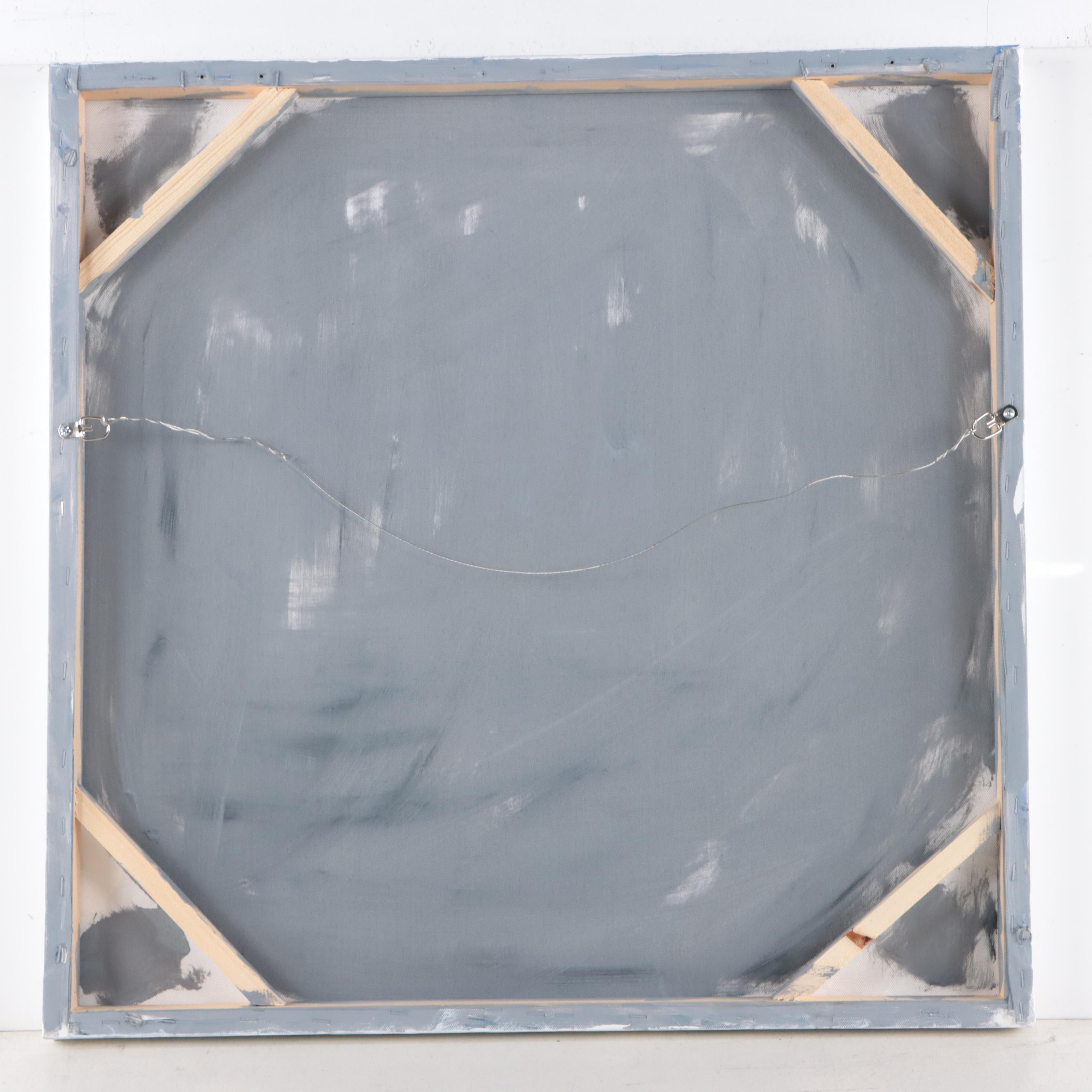 J. Popolin Acrylic Painting "This Bud's For You," 21st Century