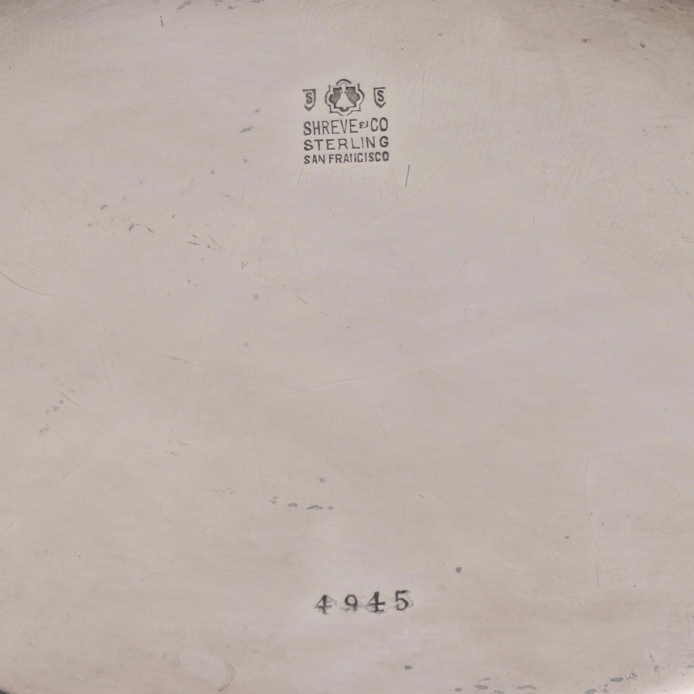 Shreve & Co. Reticulated Adams Style Sterling Silver Basket Centerpiece