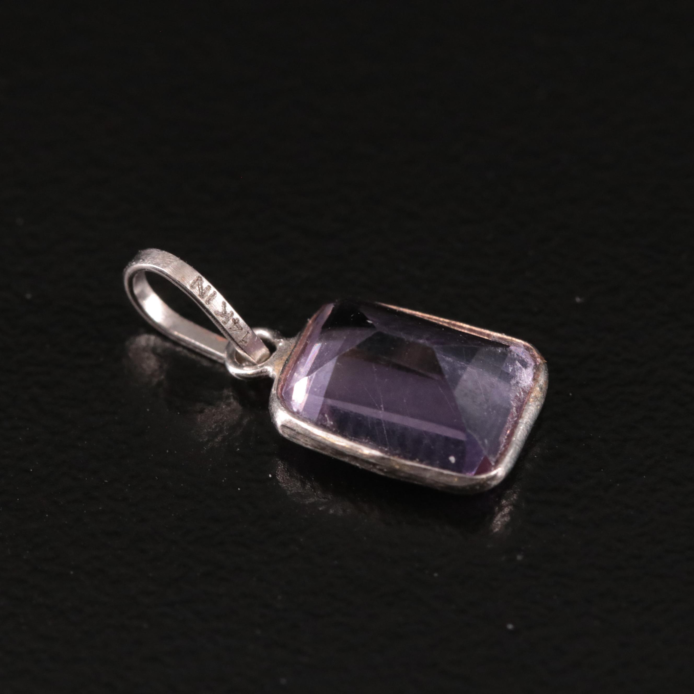 14K Amethyst Pendant