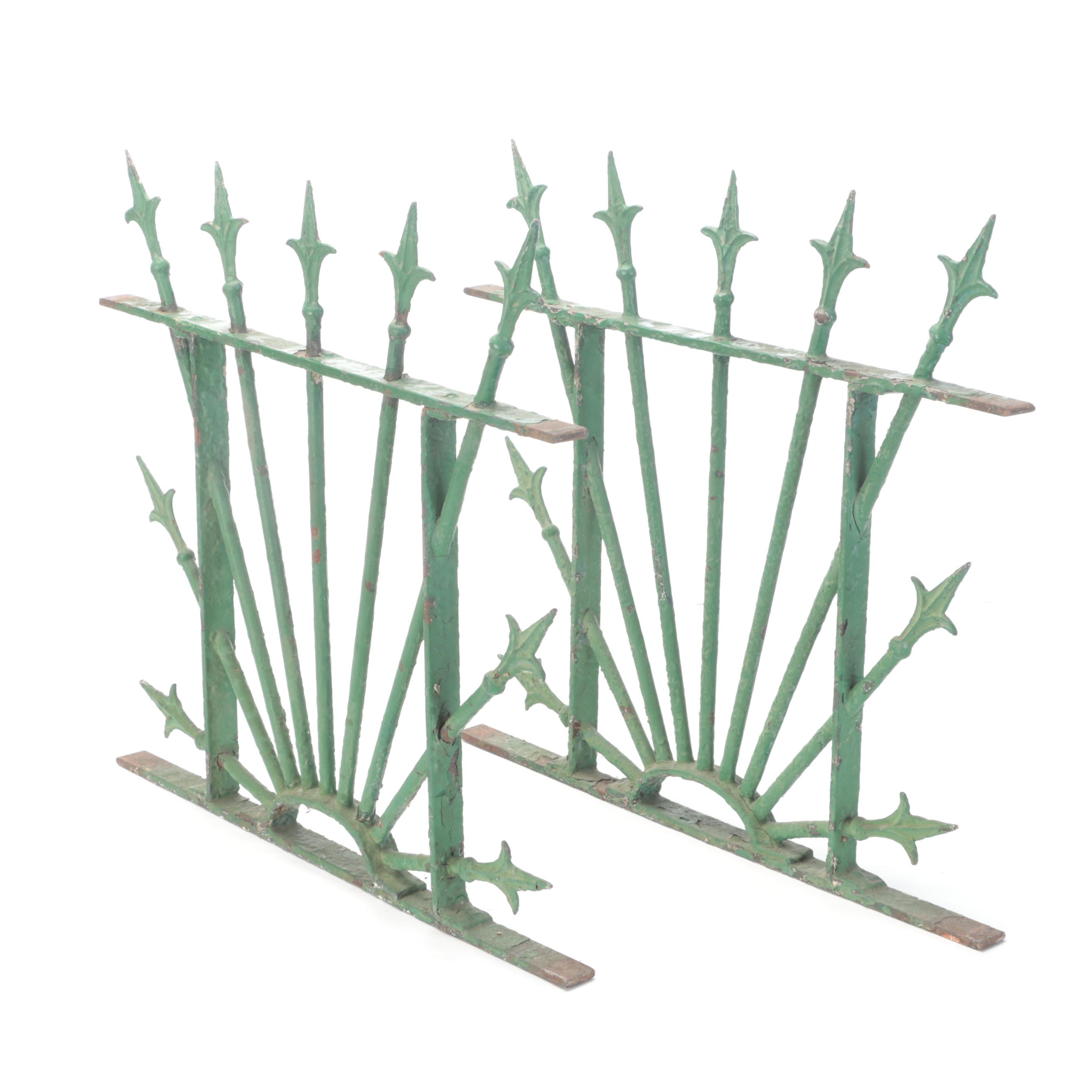 Victorian Cast Iron Fence Panels, Circa 1900