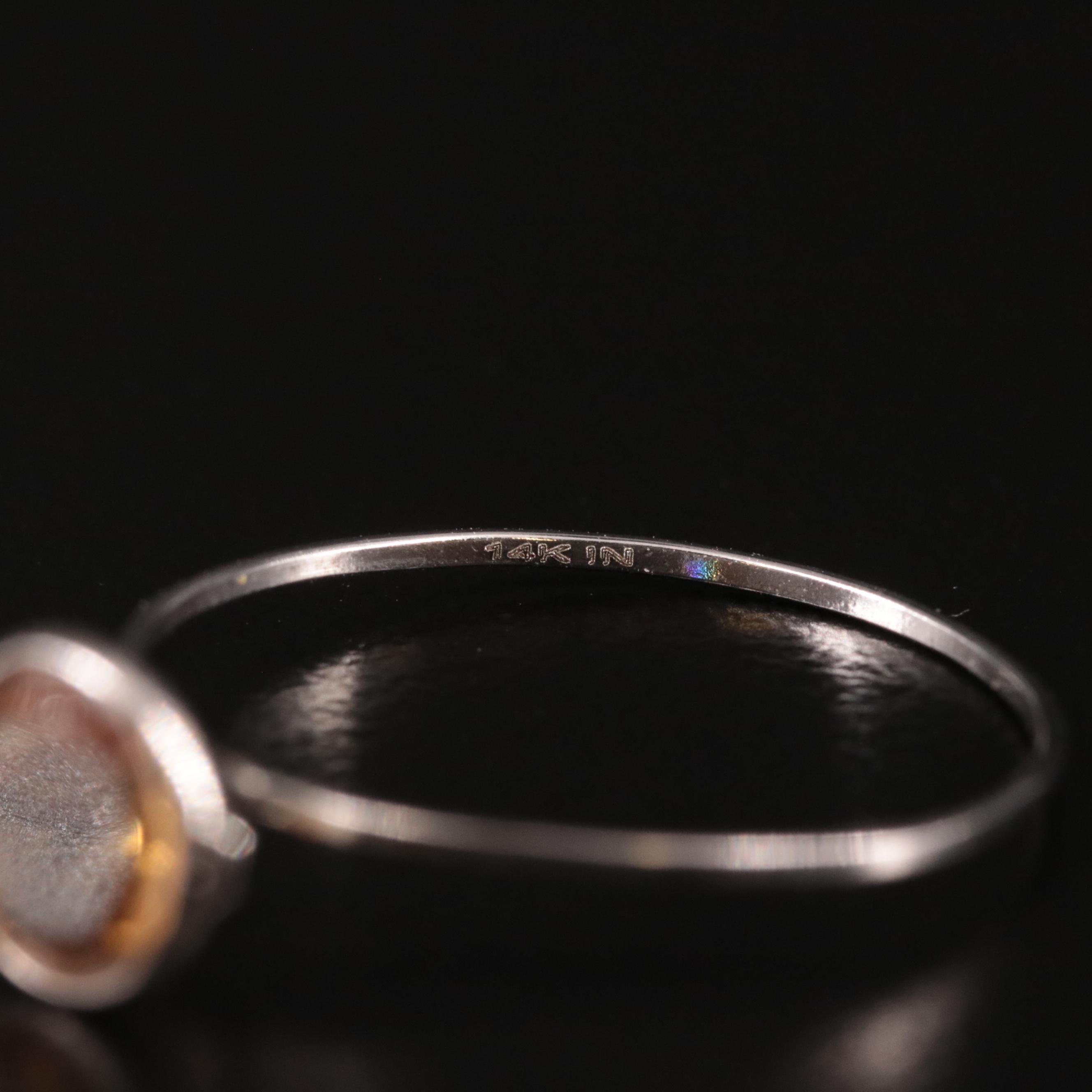 14K Citrine Solitaire Ring