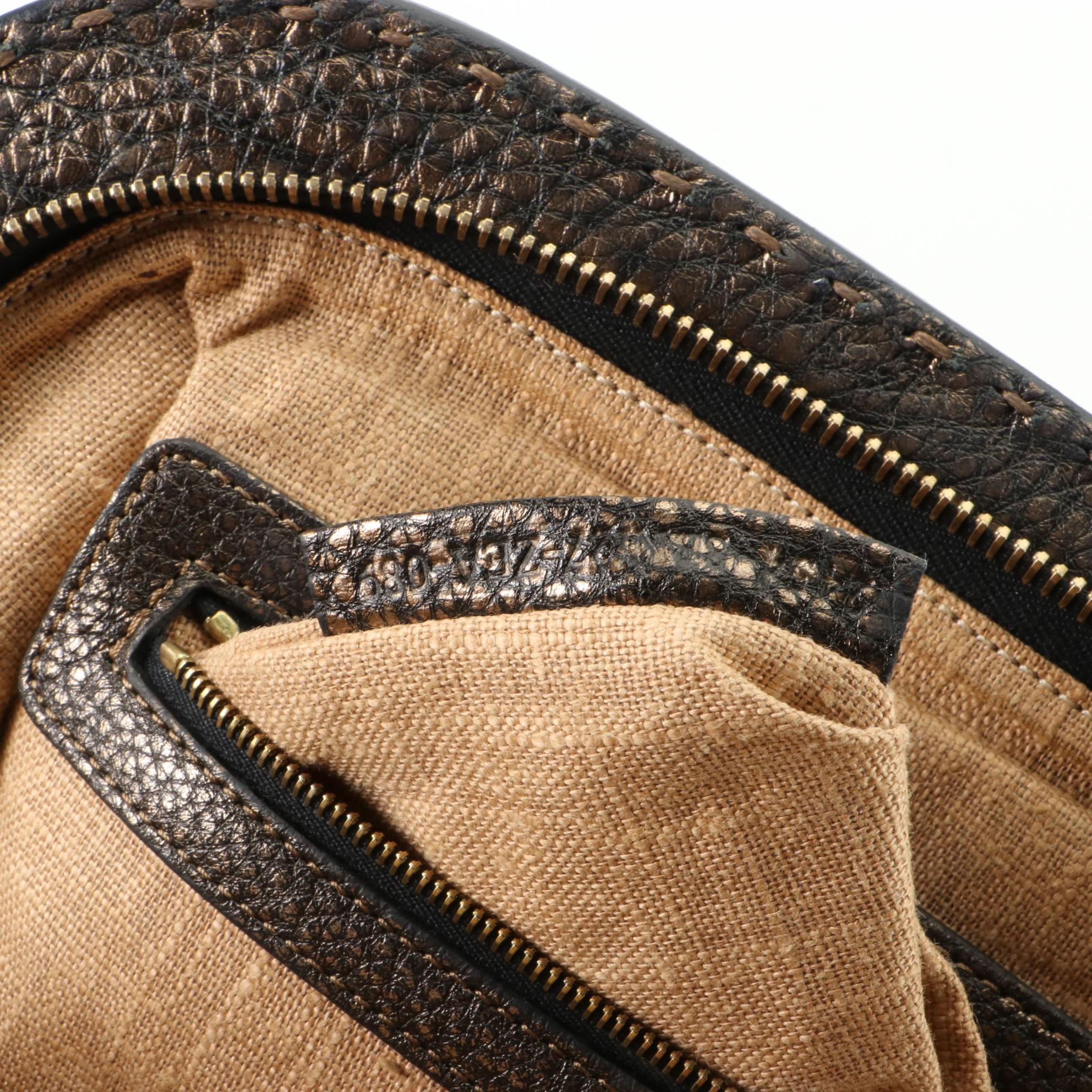 Fendi Selleria Metallic Grain Leather Doctor Bag