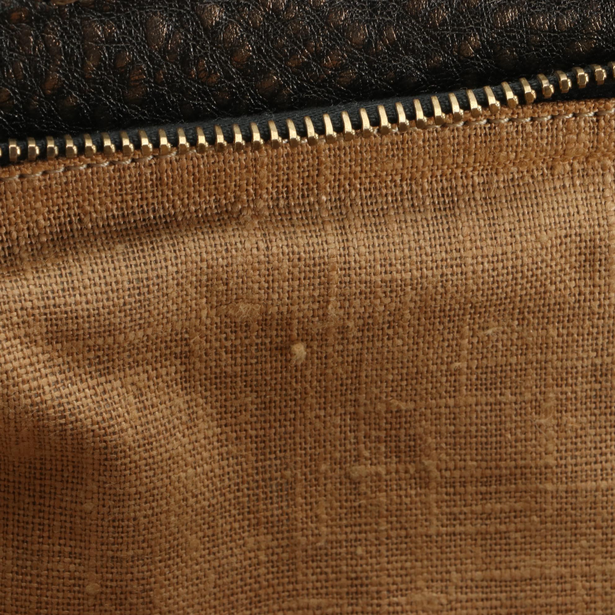 Fendi Selleria Metallic Grain Leather Doctor Bag