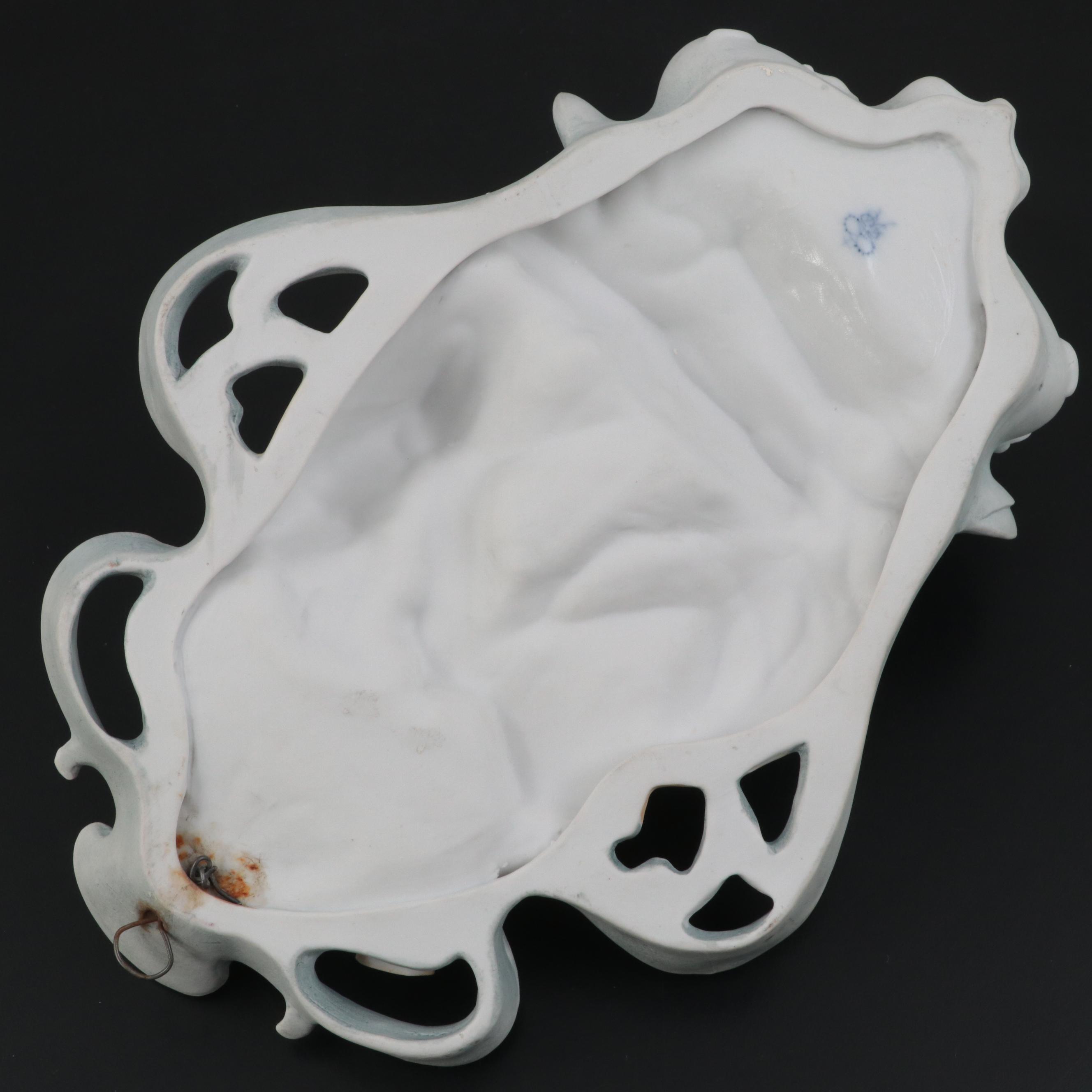 Volkstedt German Bisque Art Nouveau Holy Water Font