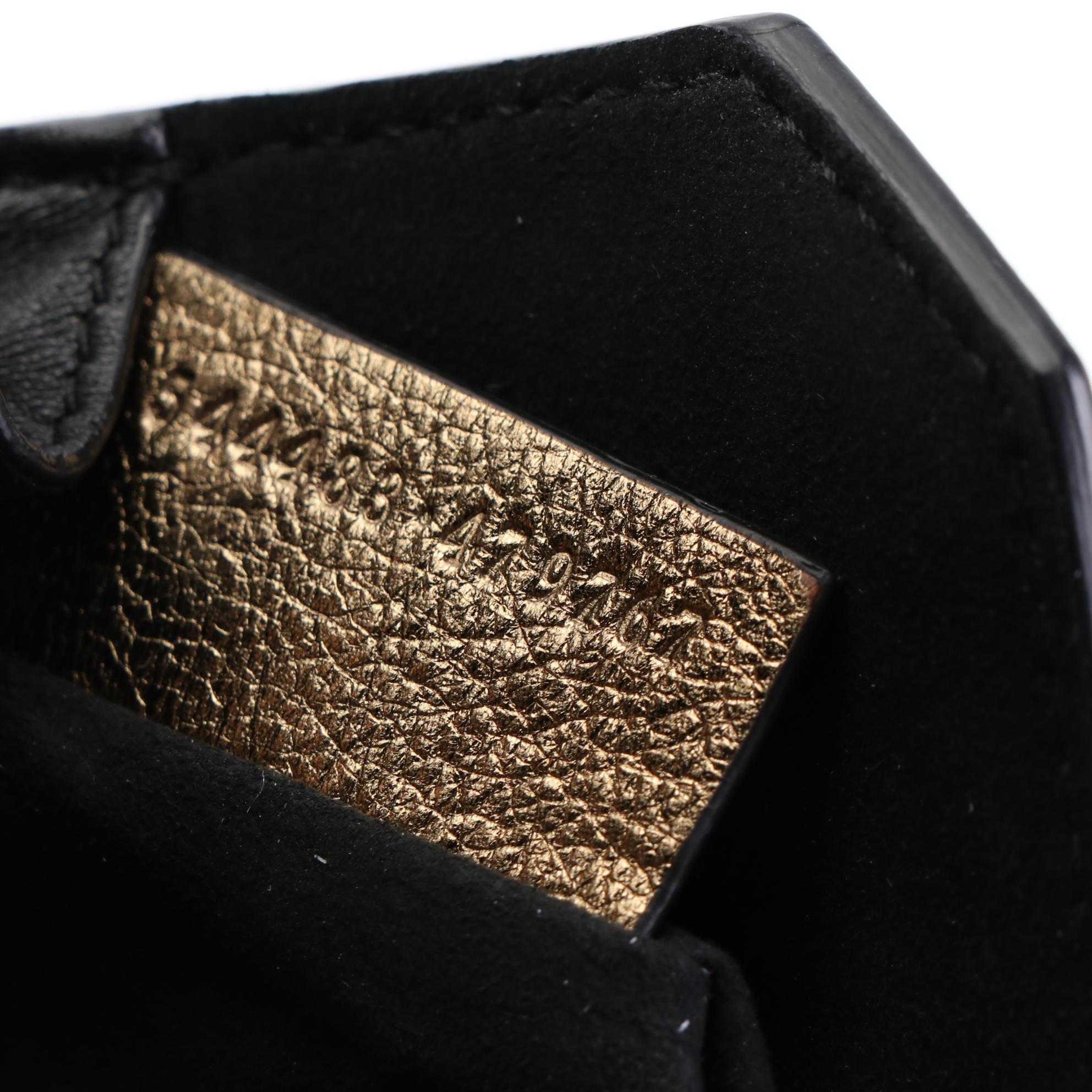 Alexander McQueen Metallic Leather Box Shoulder Bag with Chain/Detachable Strap