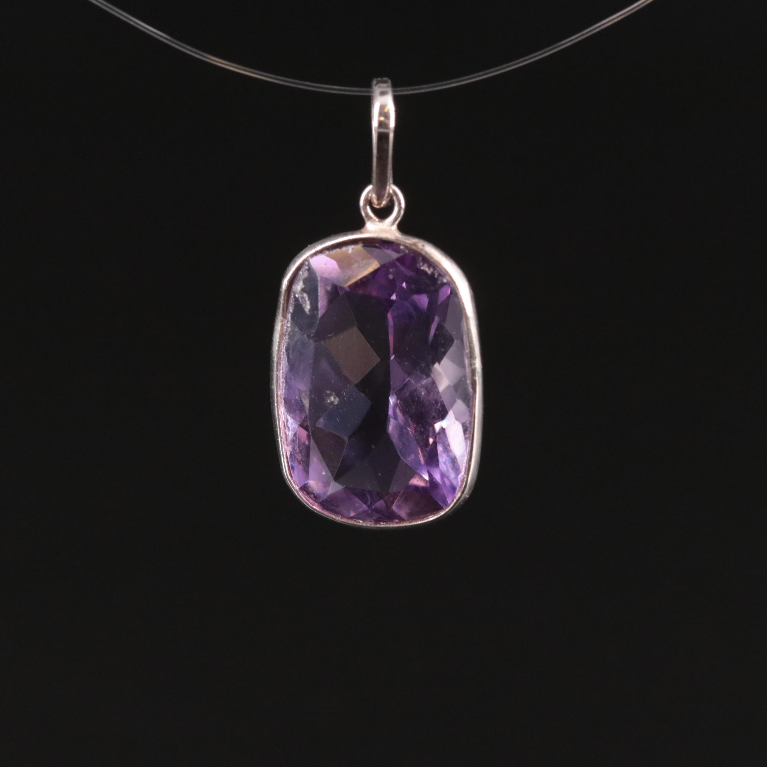 14K Amethyst Pendant