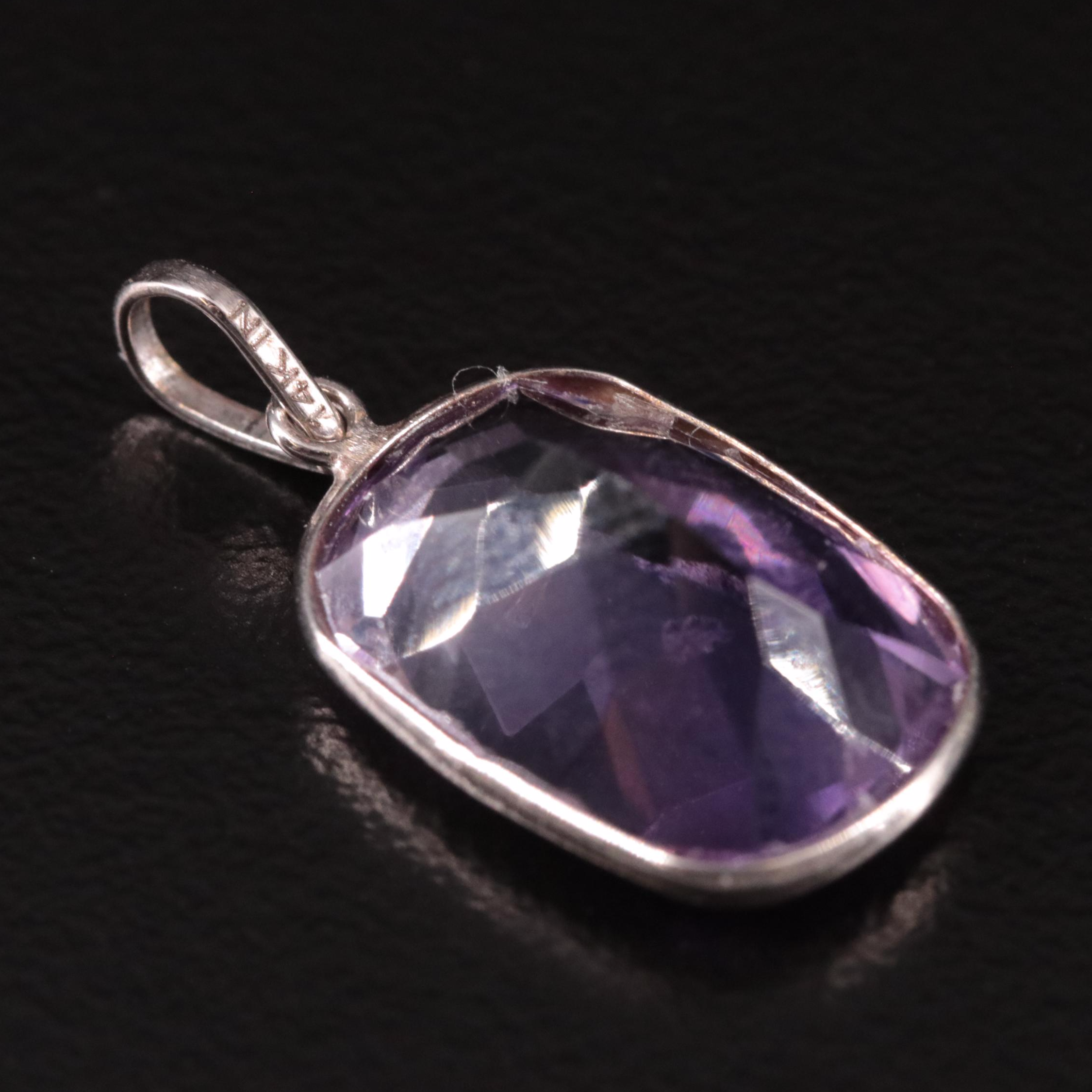 14K Amethyst Pendant