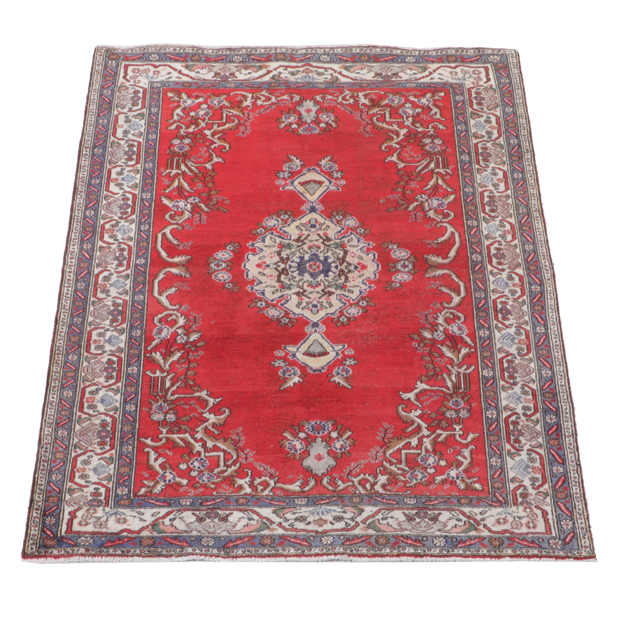 4'11 x 6'10 Hand-Knotted Turkish Sivas Area Rug