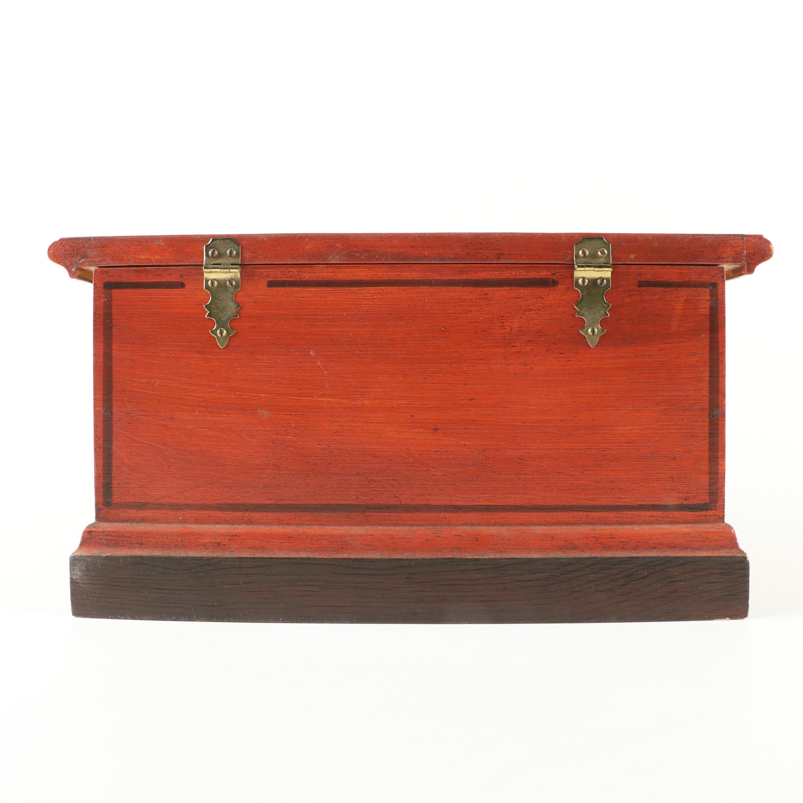 Don Andres Designers "Fair Acres" Hand-Painted Wooden Box