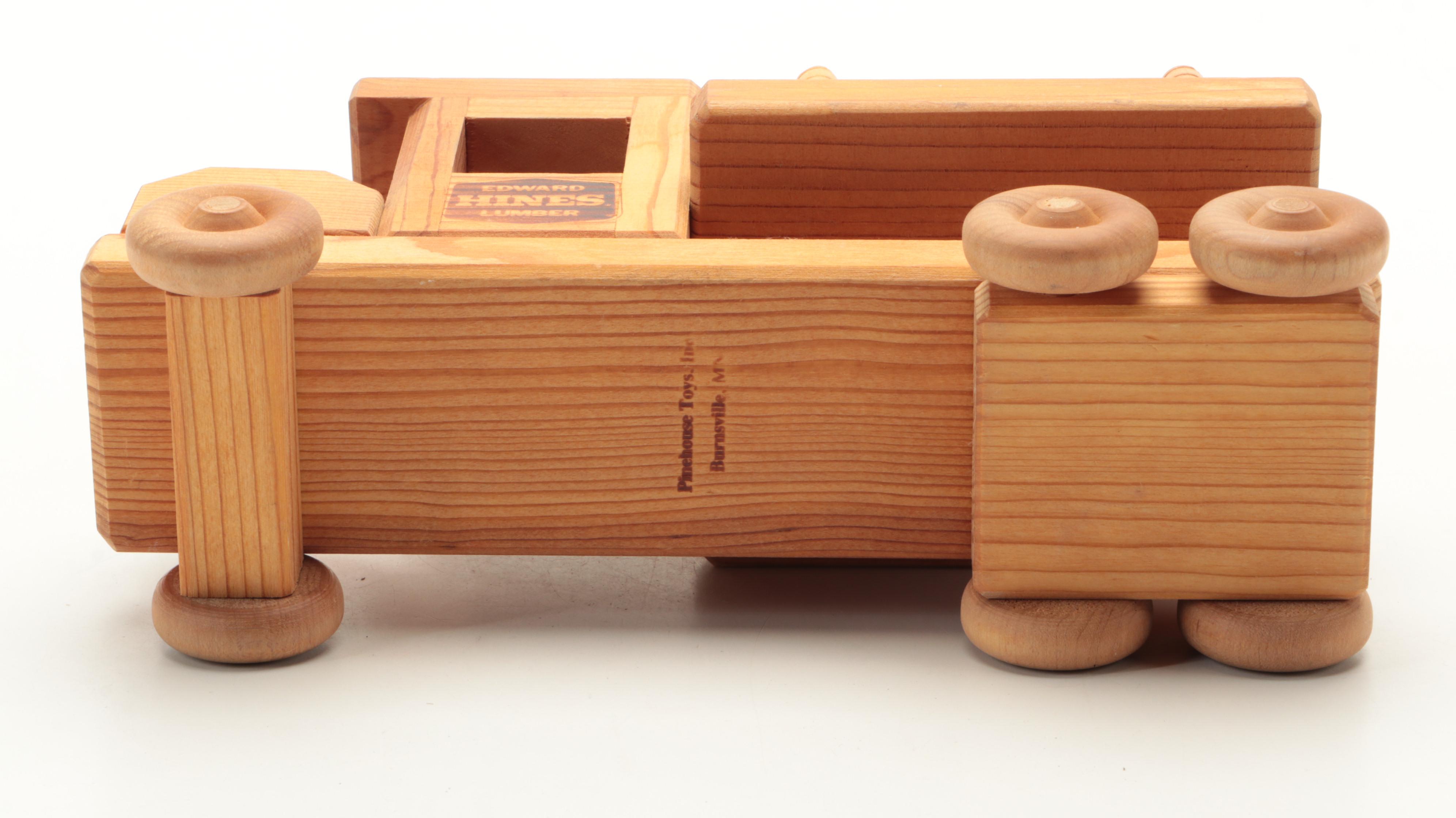 Pinehouse Toys Pine Edward Hines Lumber Truck With Ghirardelli Wooden Truck
