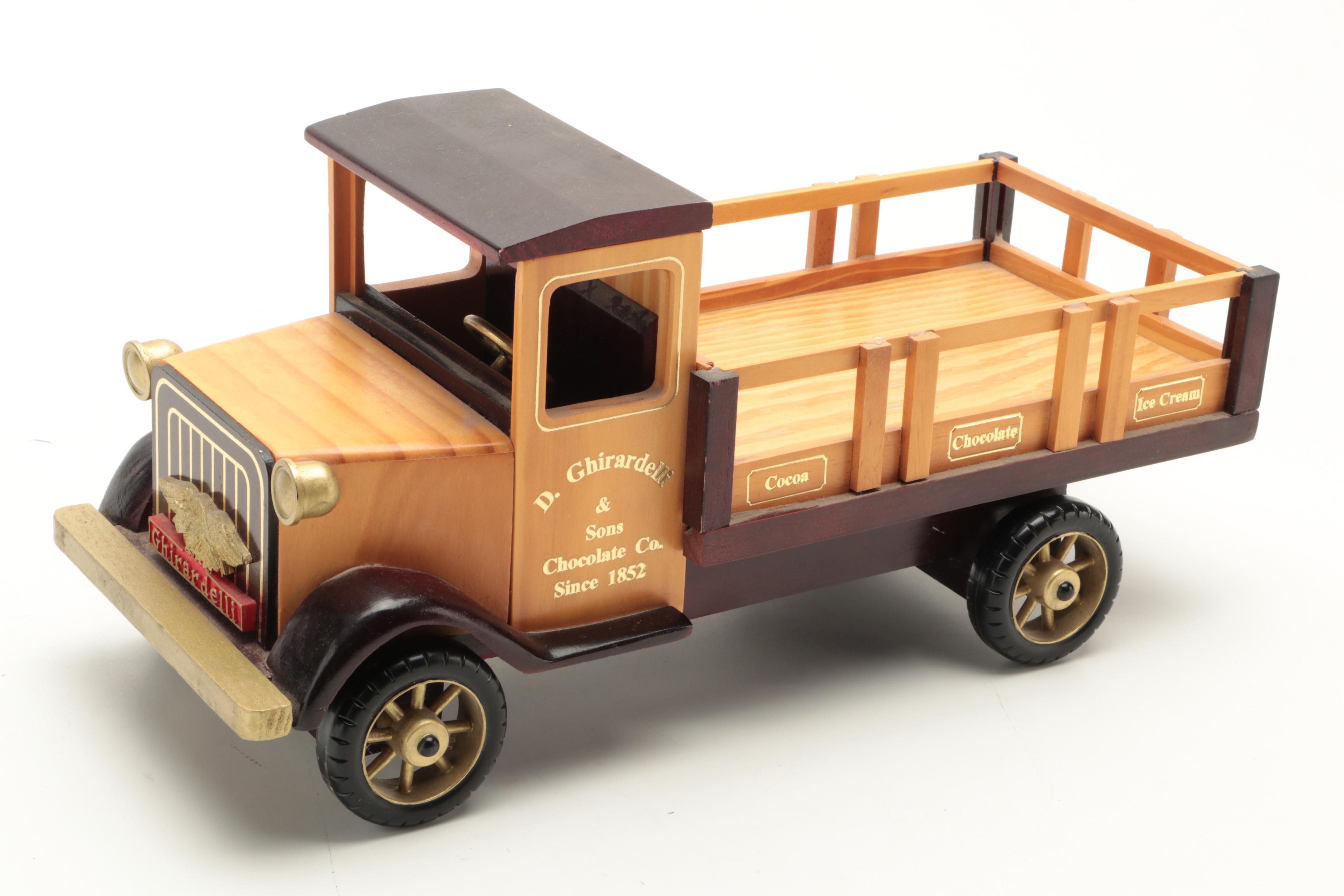 Pinehouse Toys Pine Edward Hines Lumber Truck With Ghirardelli Wooden Truck