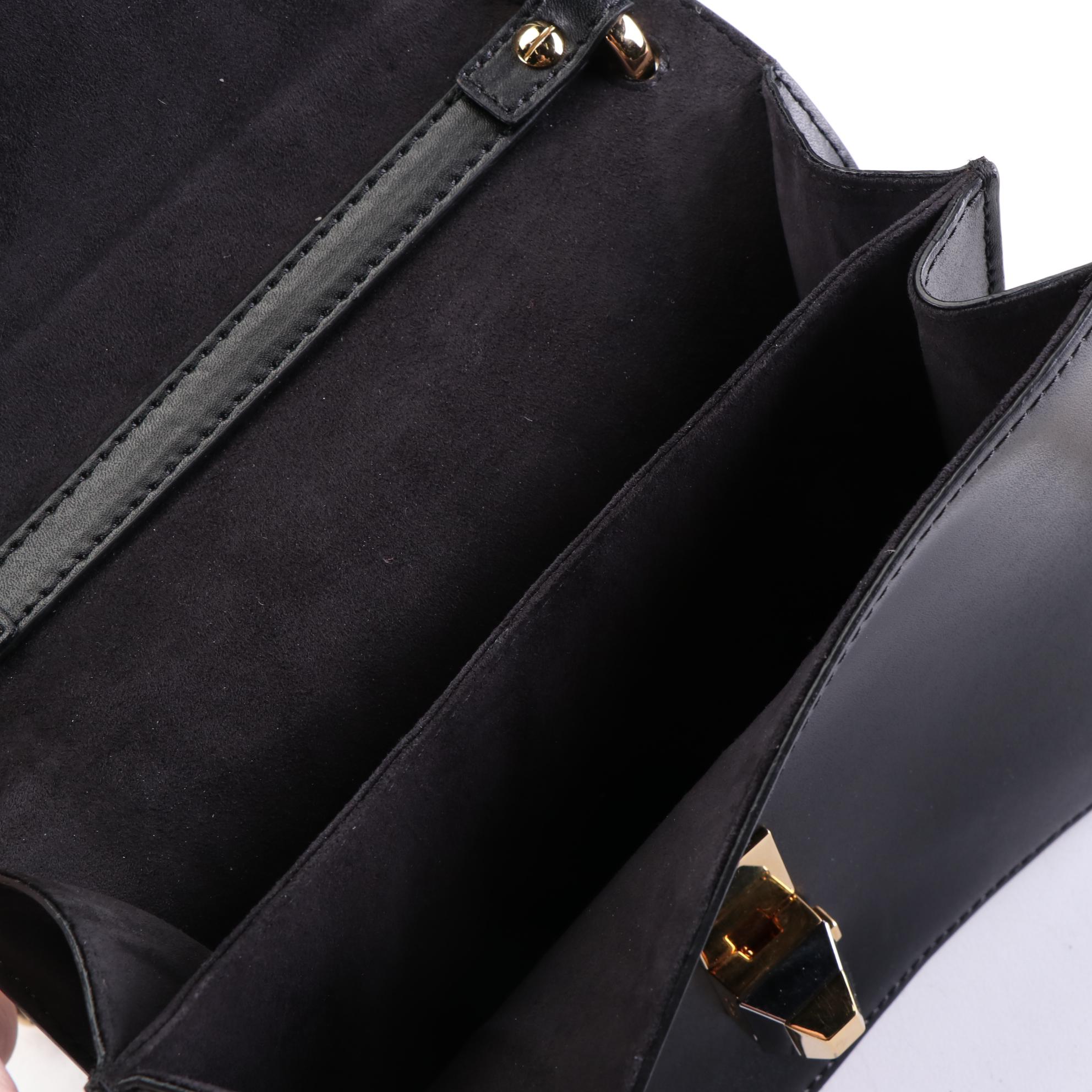 Fendi Kan I Studded Leather Shoulder Bag