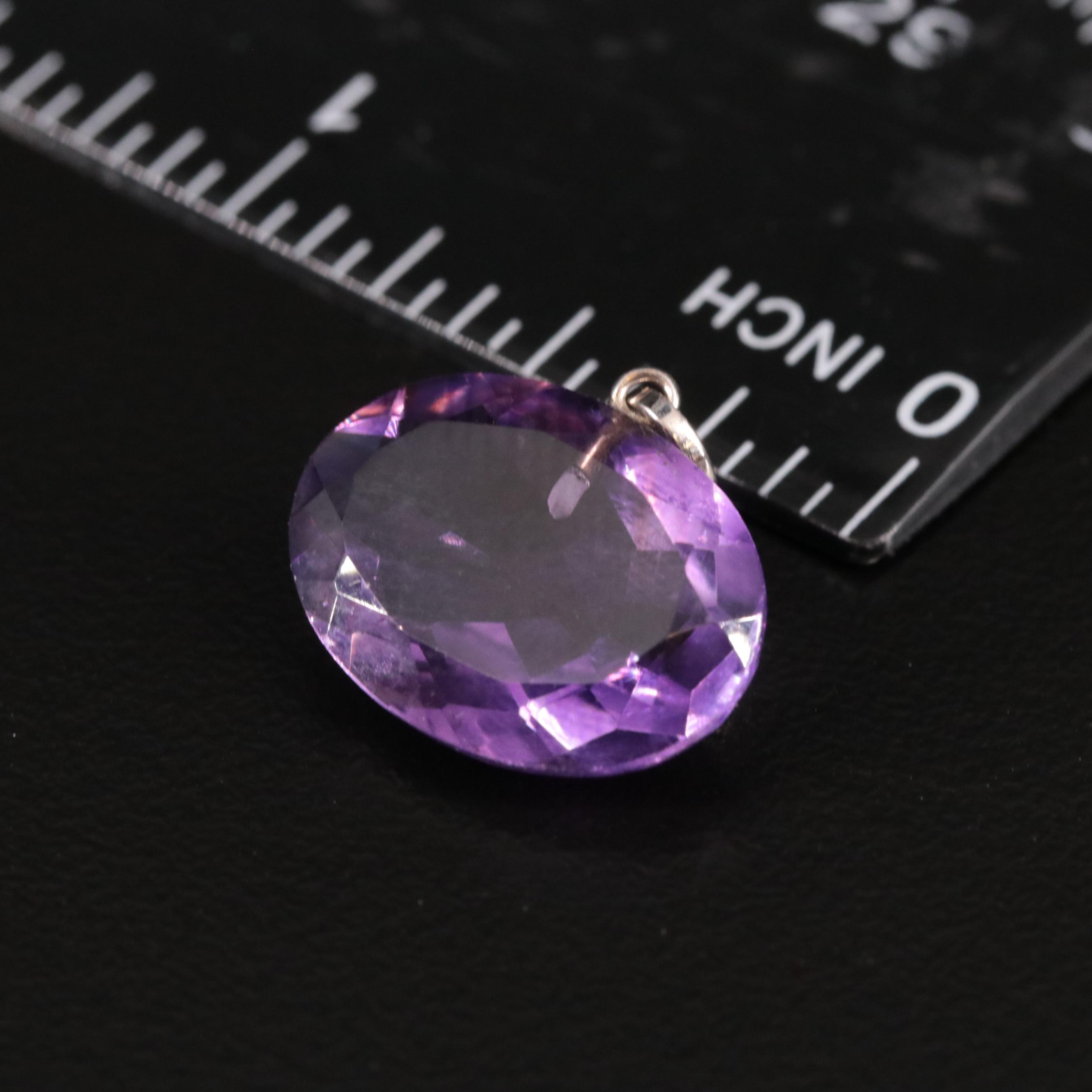 14K Amethyst Pendant