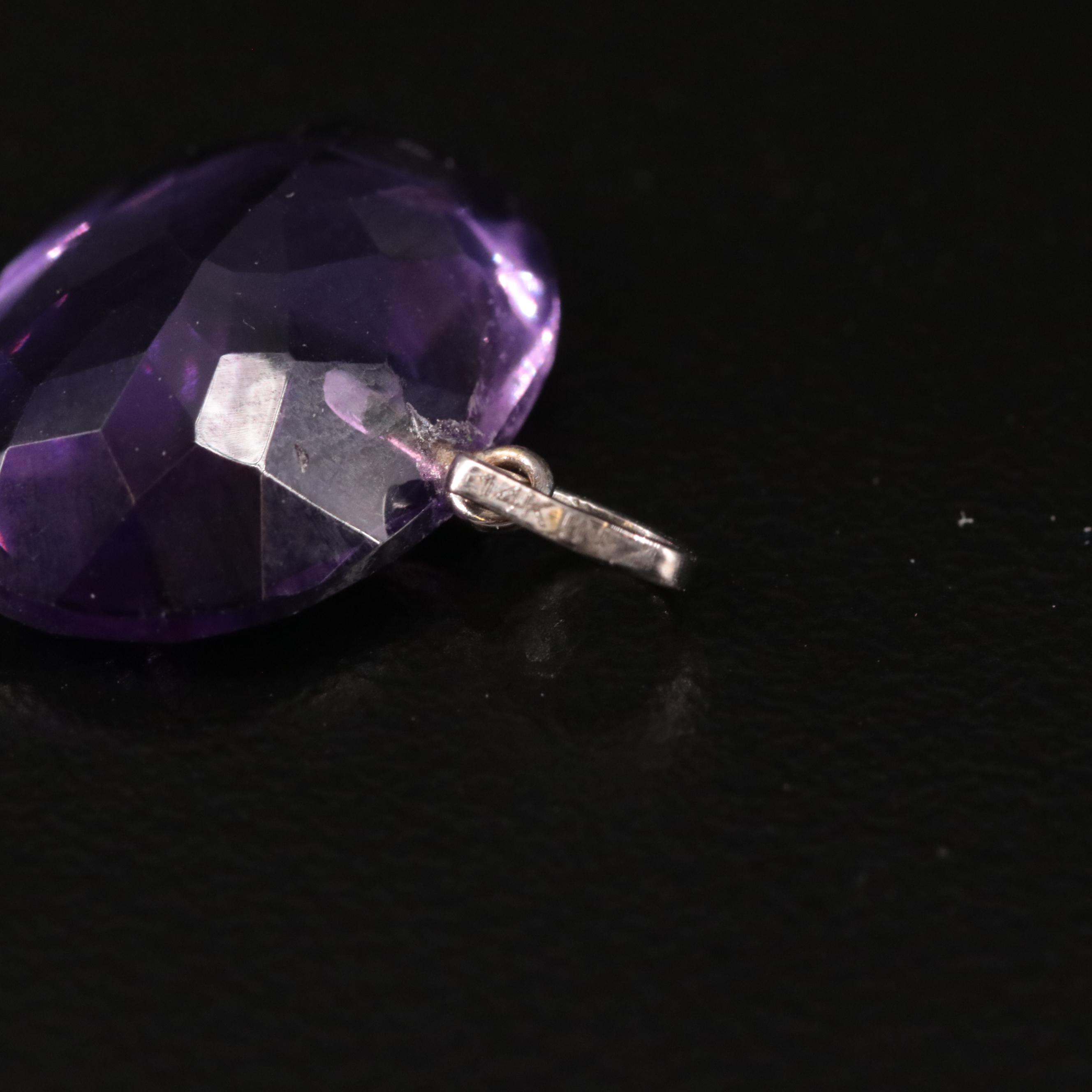 14K Amethyst Pendant