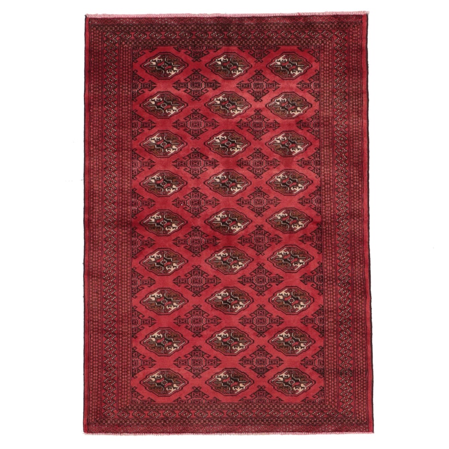 4'4 x 6'5 Hand-Knotted Persian Bokhara Area Rug