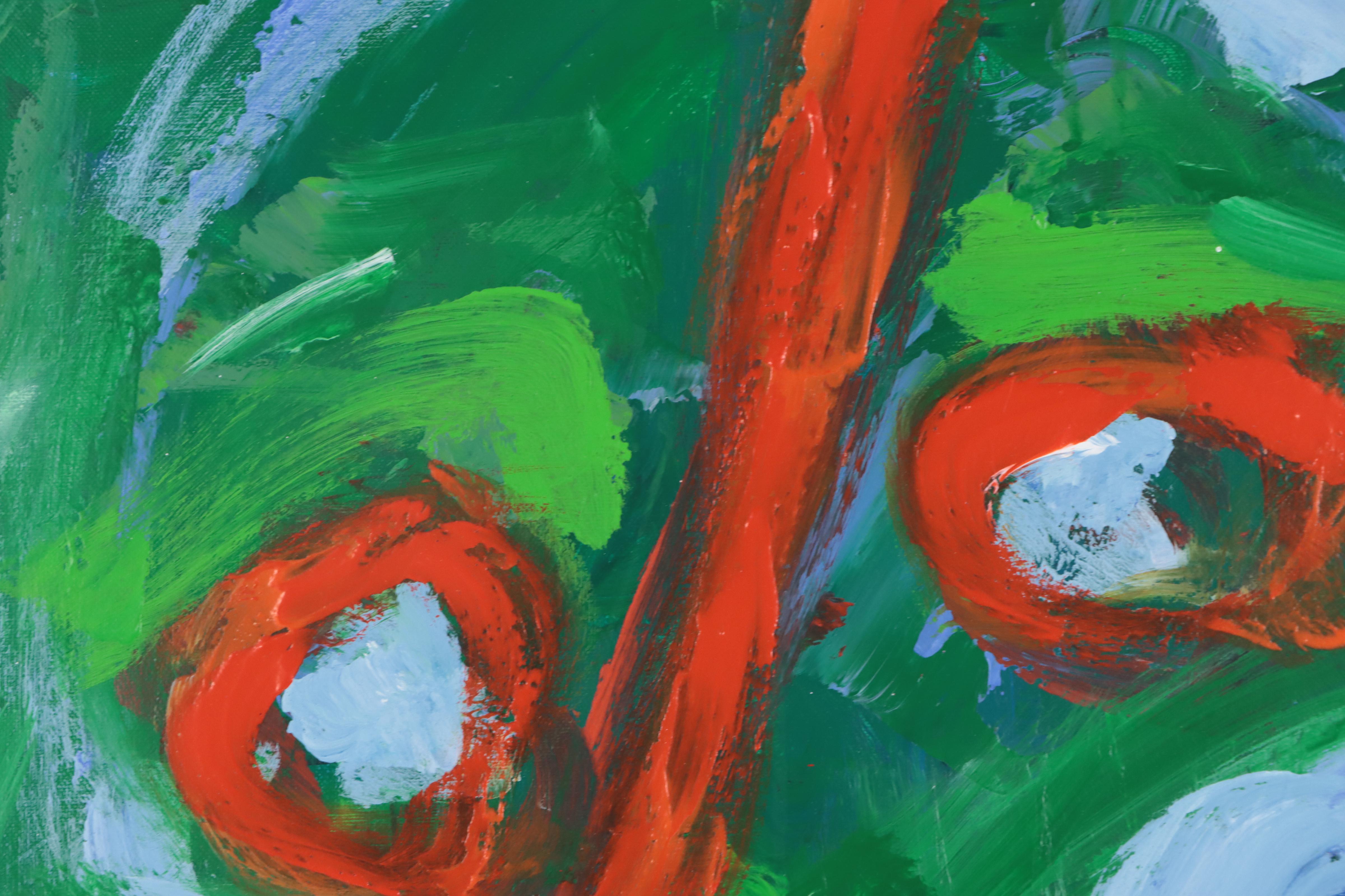 Robbie Kemper Acrylic Painting "Face It," 21st Century