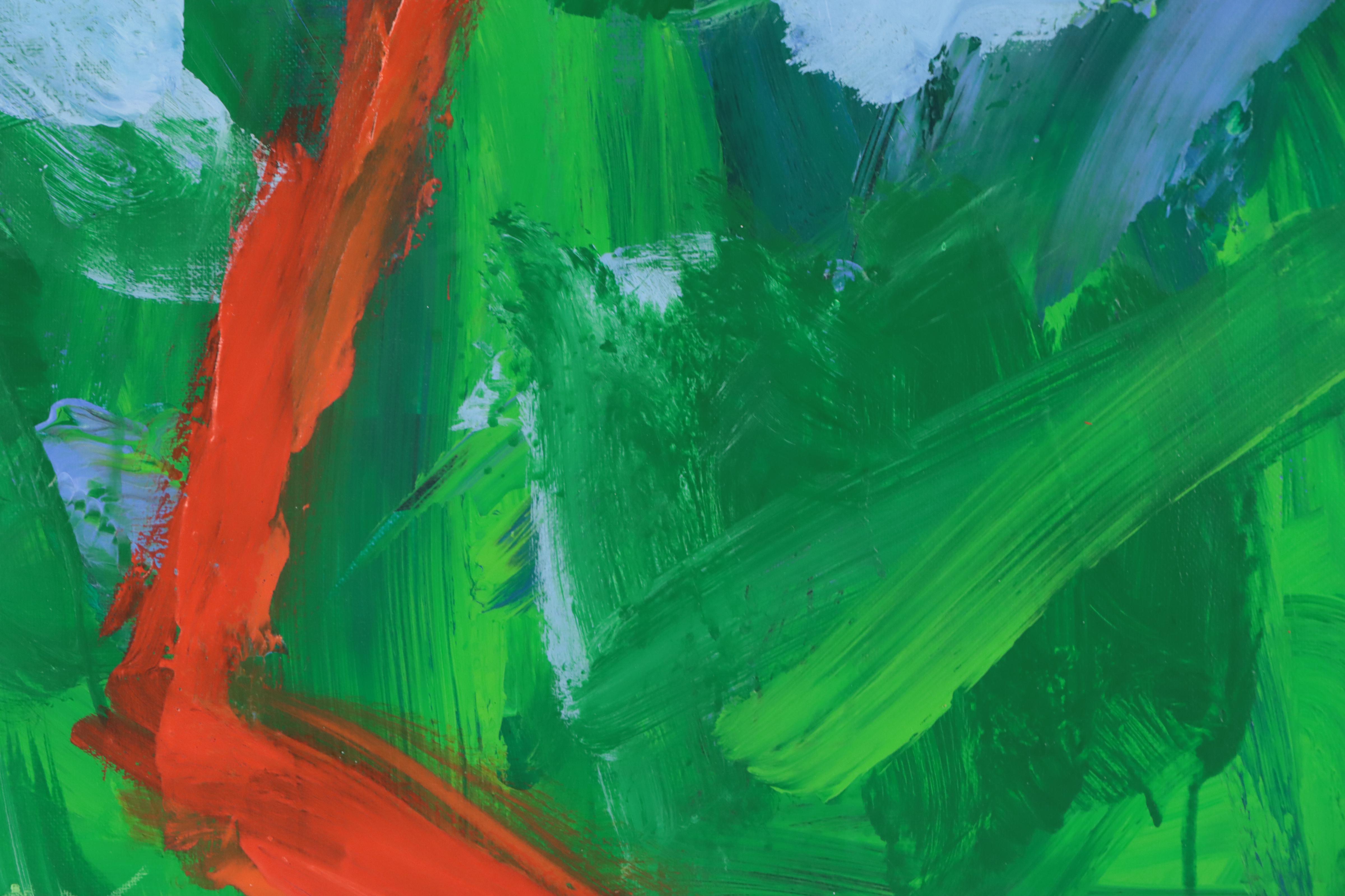 Robbie Kemper Acrylic Painting "Face It," 21st Century