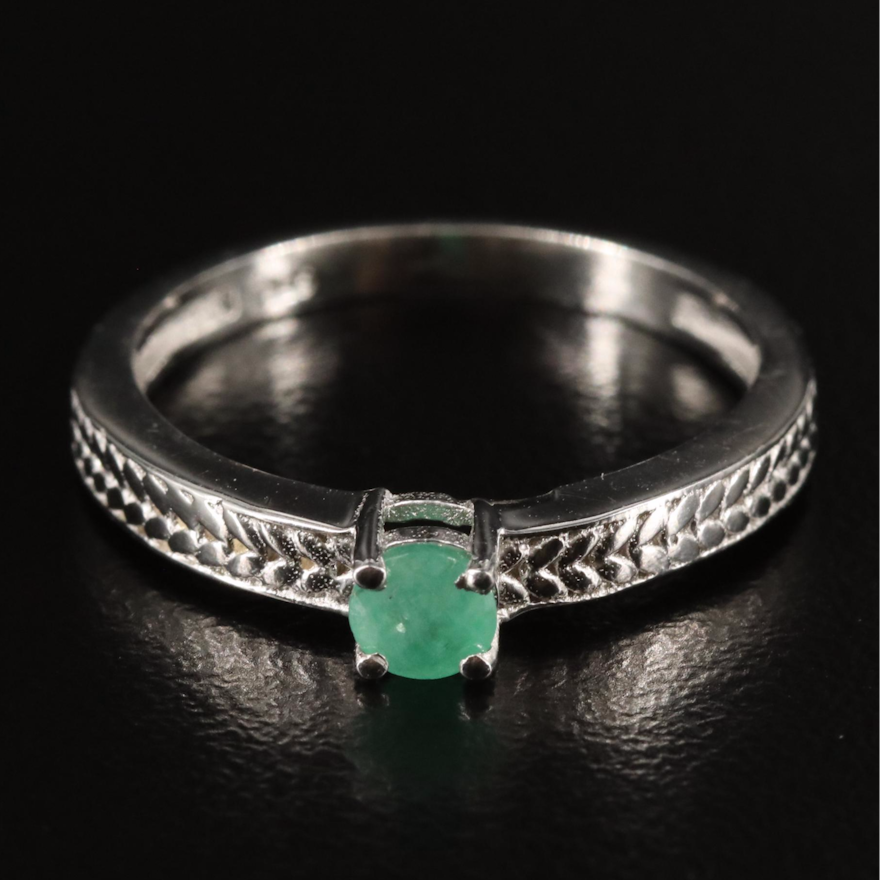 Sterling Emerald Ring