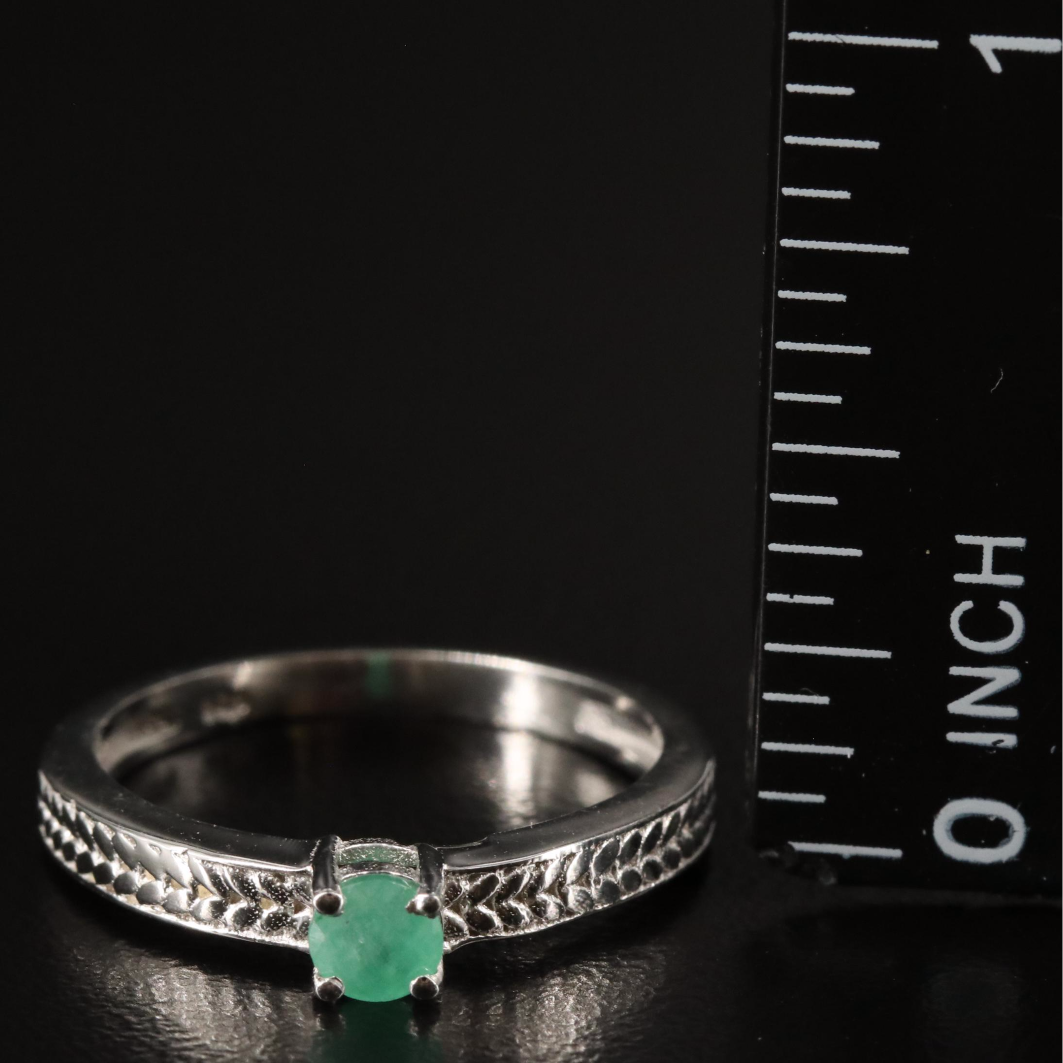 Sterling Emerald Ring