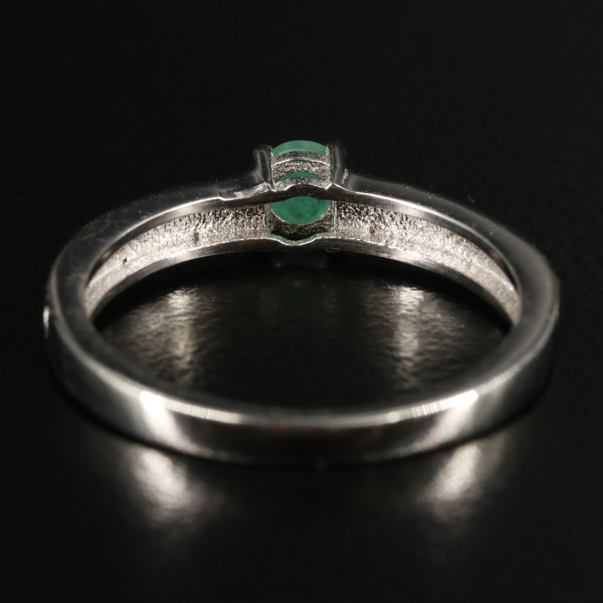 Sterling Emerald Ring