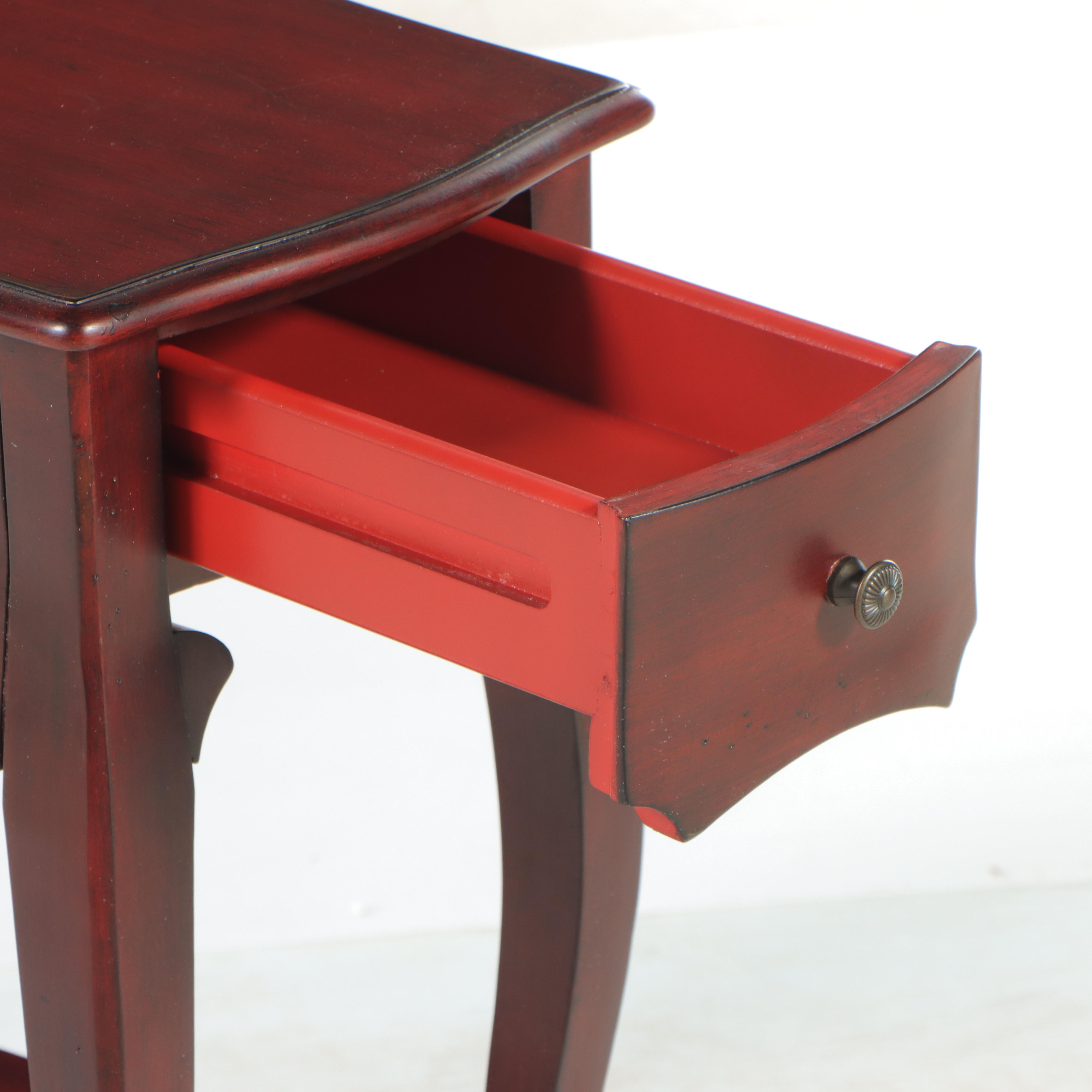 Woodbridge Furniture Co. French Provincial Style Mahogany-Stained Side Table