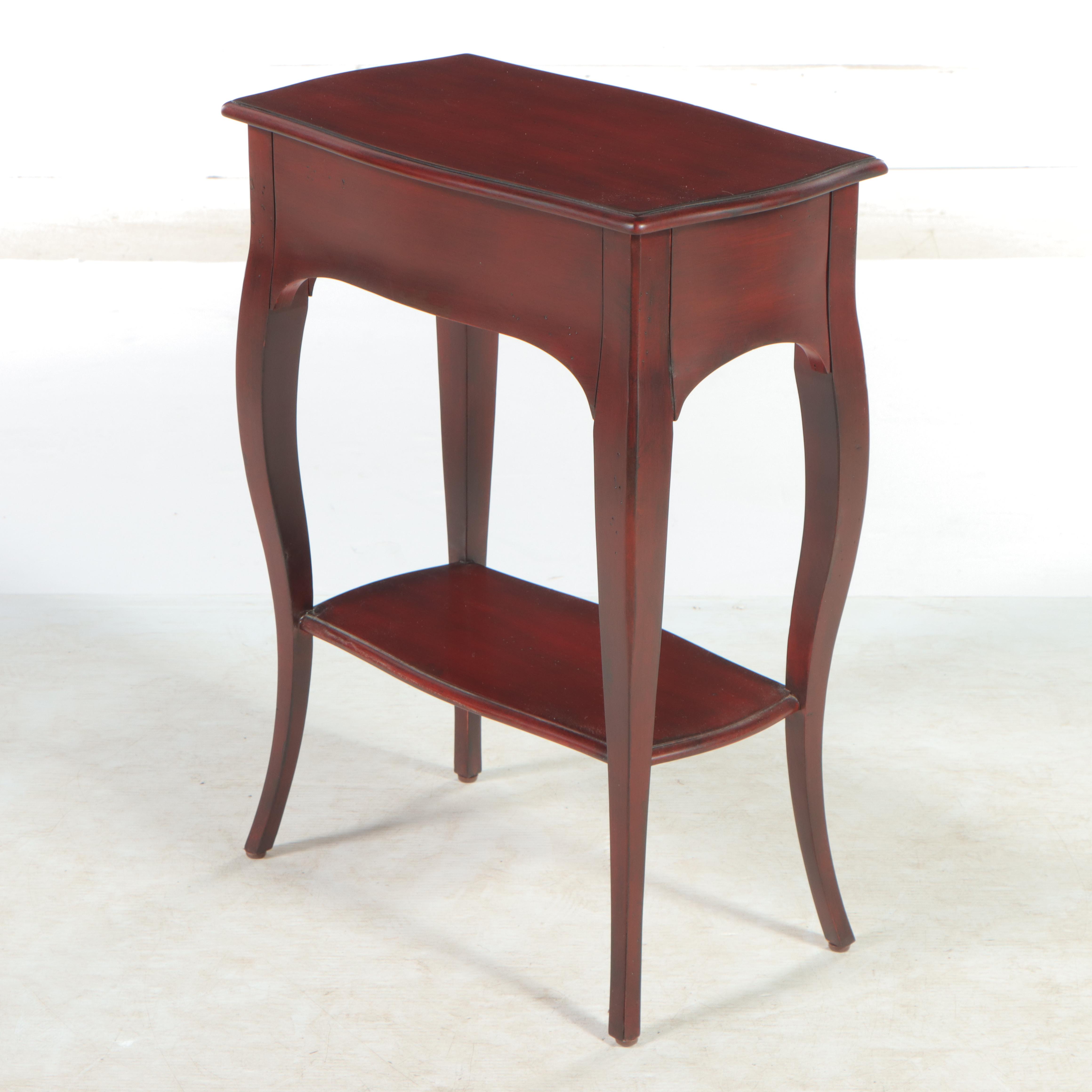 Woodbridge Furniture Co. French Provincial Style Mahogany-Stained Side Table