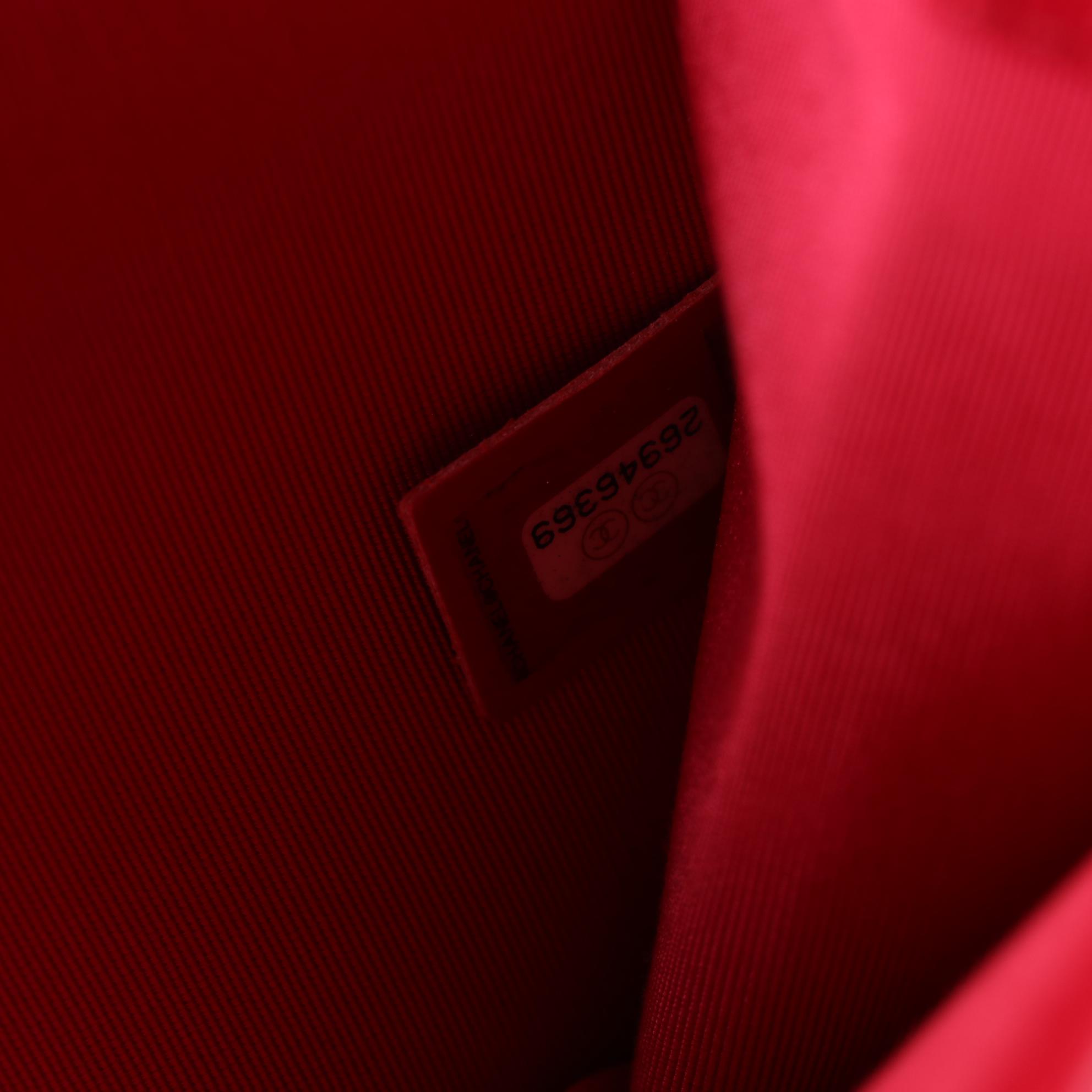 Chanel CC Flap Front Shoulder Bag in Quilted Lambskin