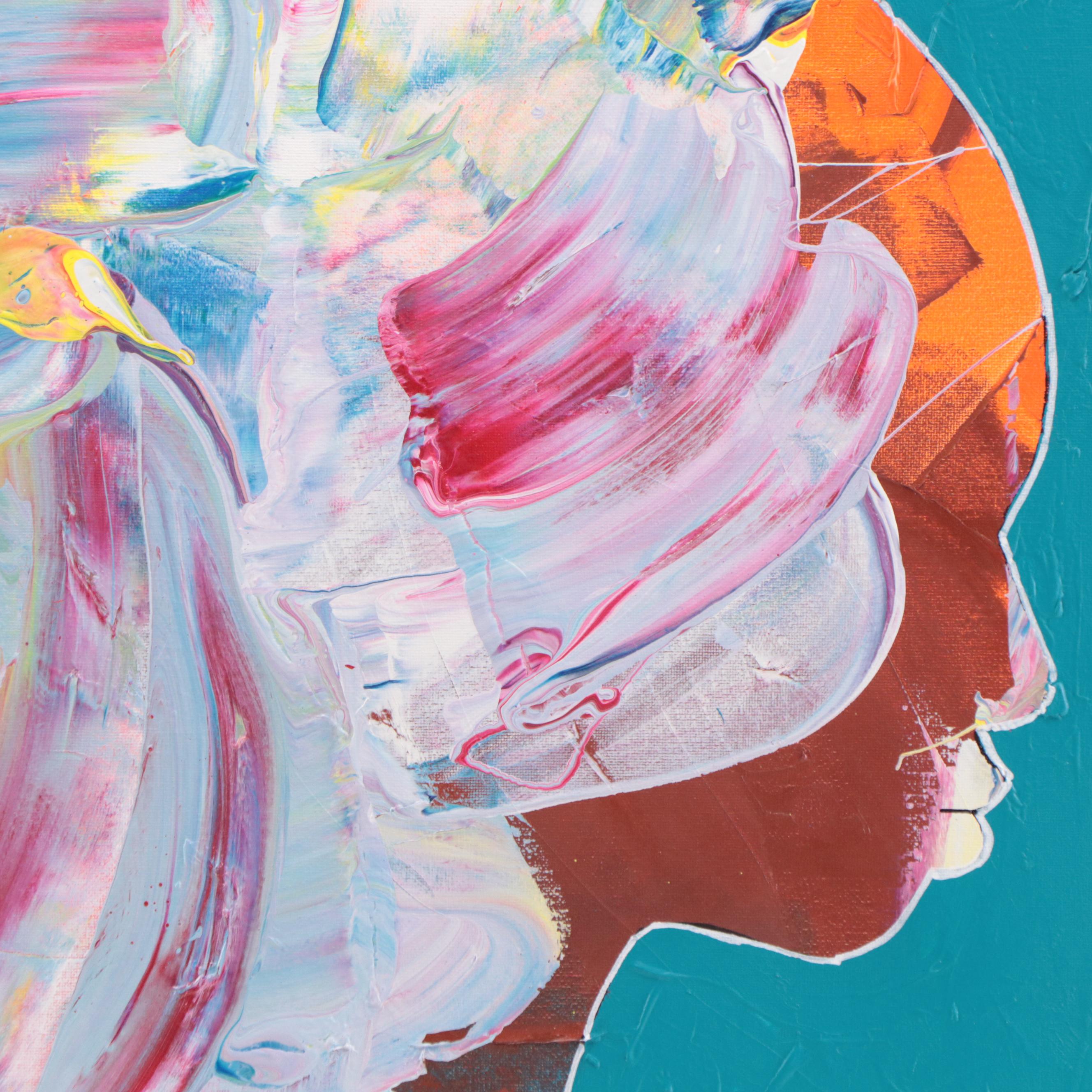 Abiola Idowu Mixed Media Painting "New-Thing," 2023